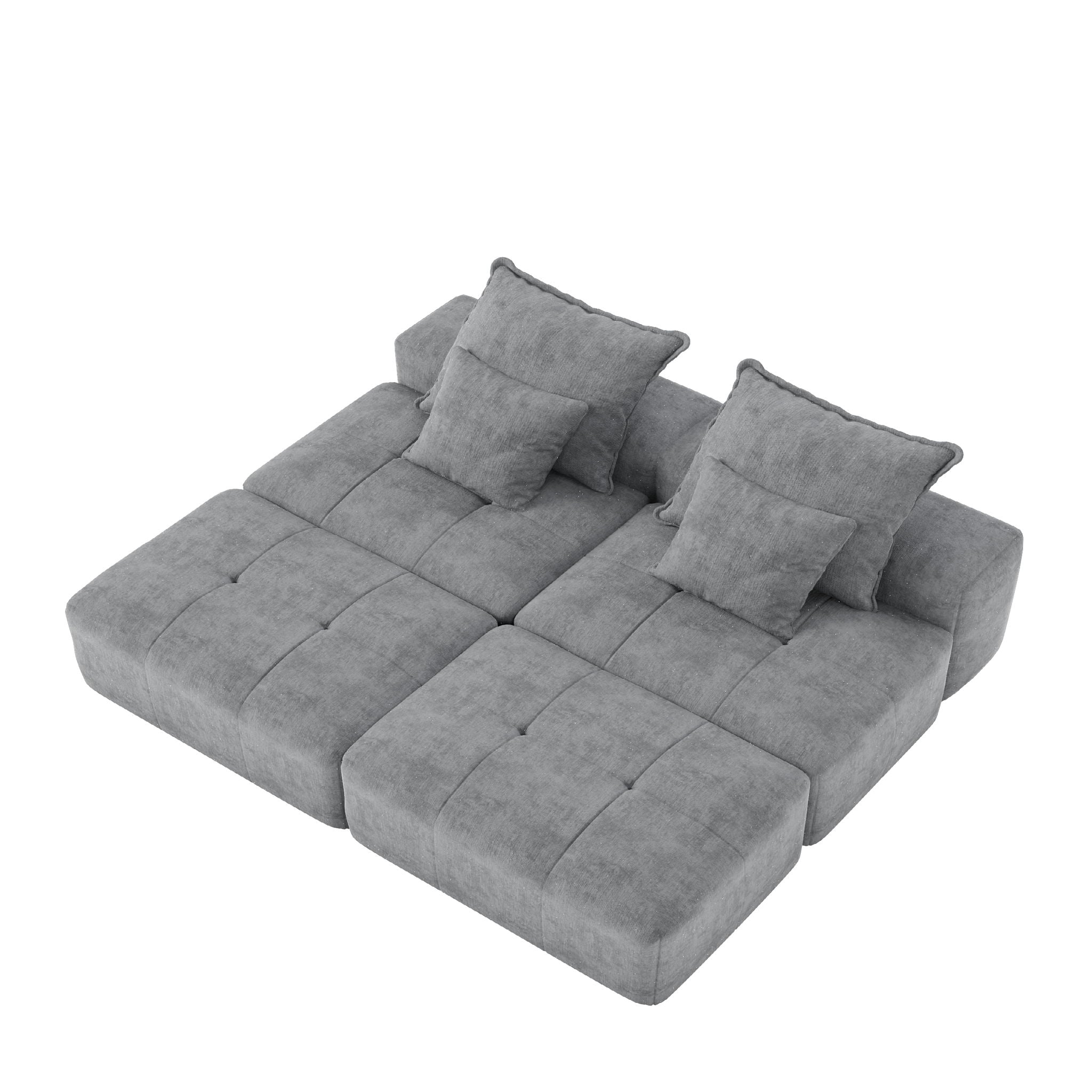 Modern Oversized Diy Combination Modular Sectional Sofa With Pillows