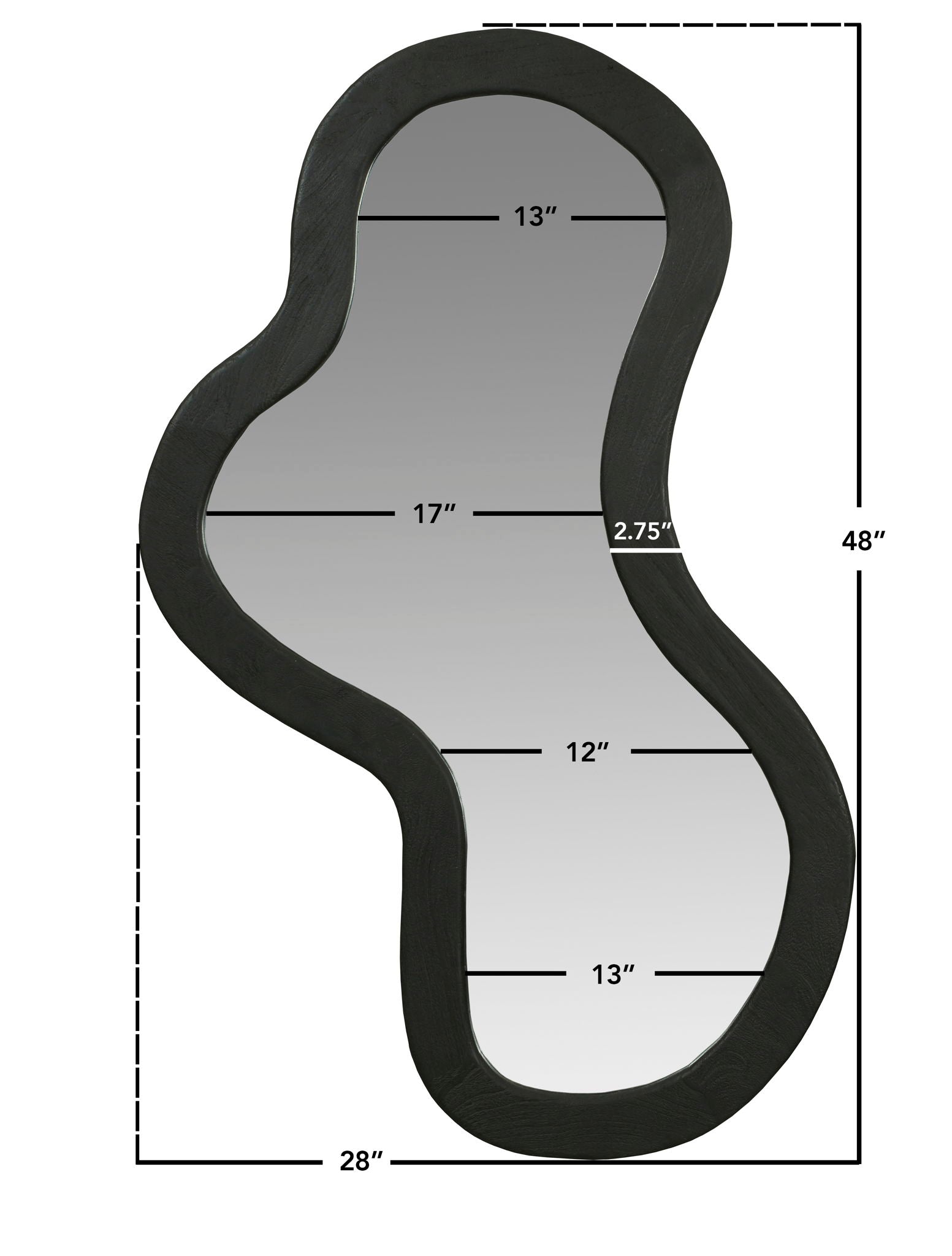 Oblique - Mirror - Wood