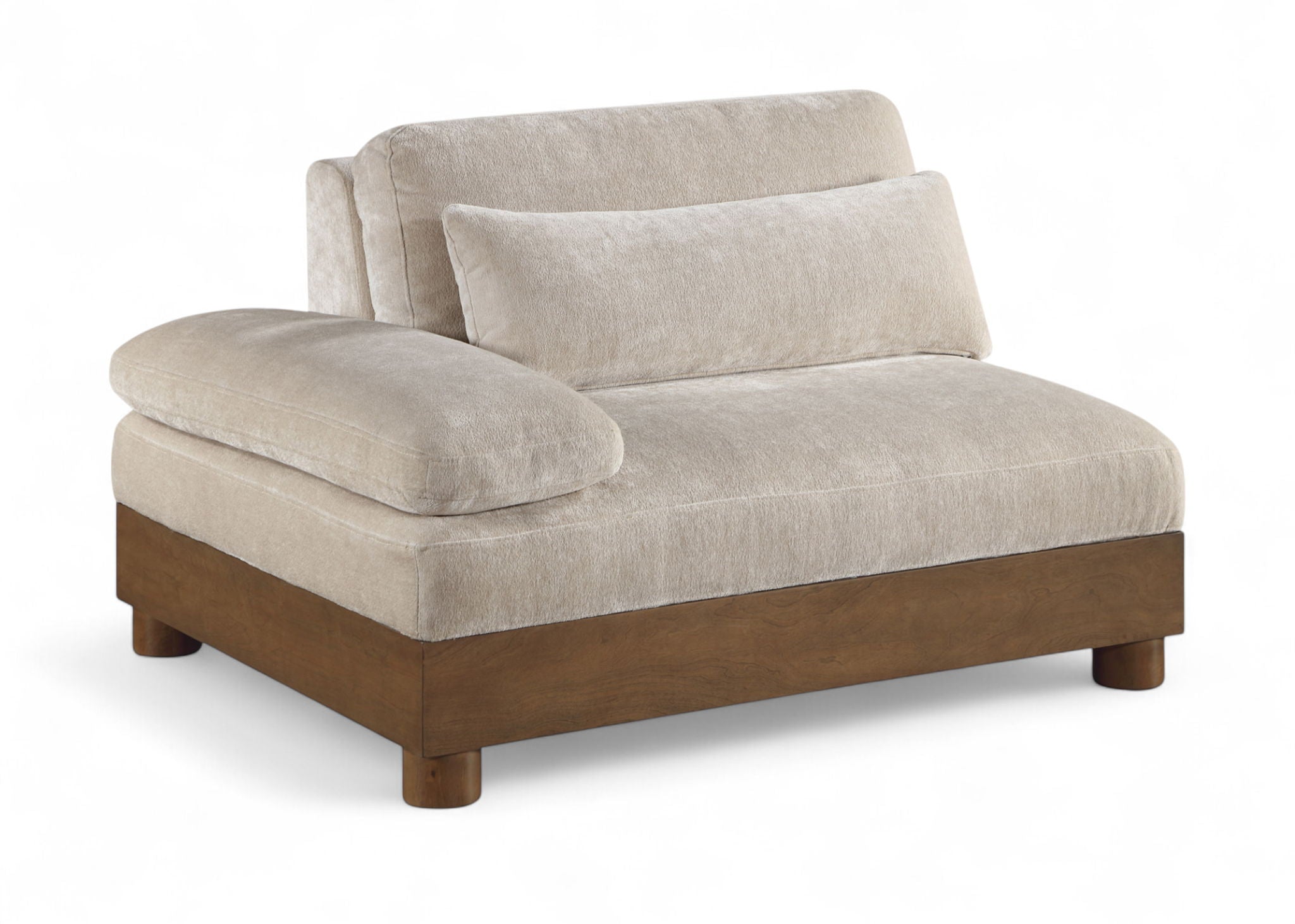 Turin - Fabric Upholstered Modular Arm Chair - Taupe