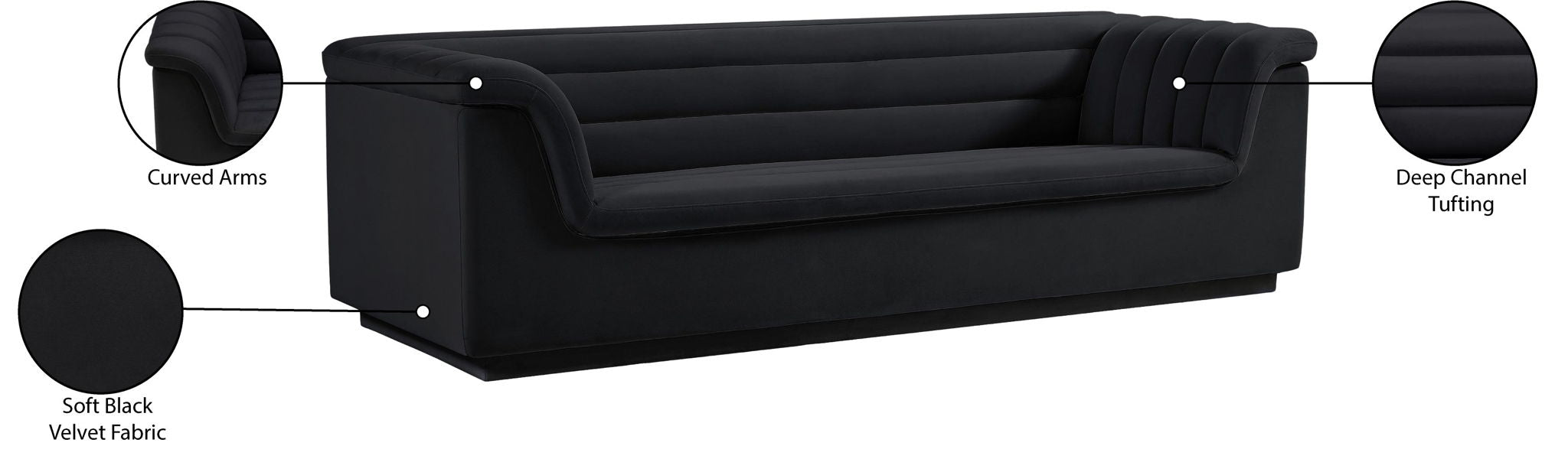 Cascade - Velvet Sofa