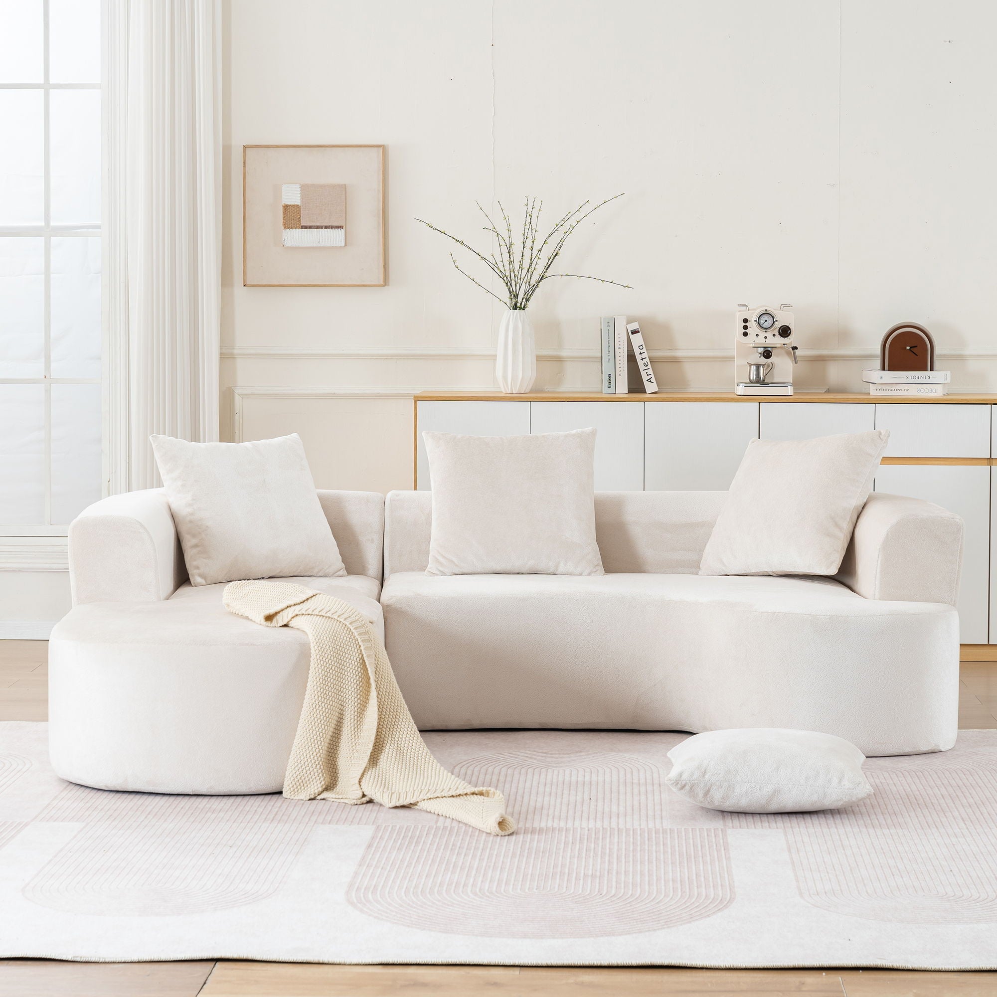 Modular Sectional Sofa With L Shape Chaise With Deep Seat