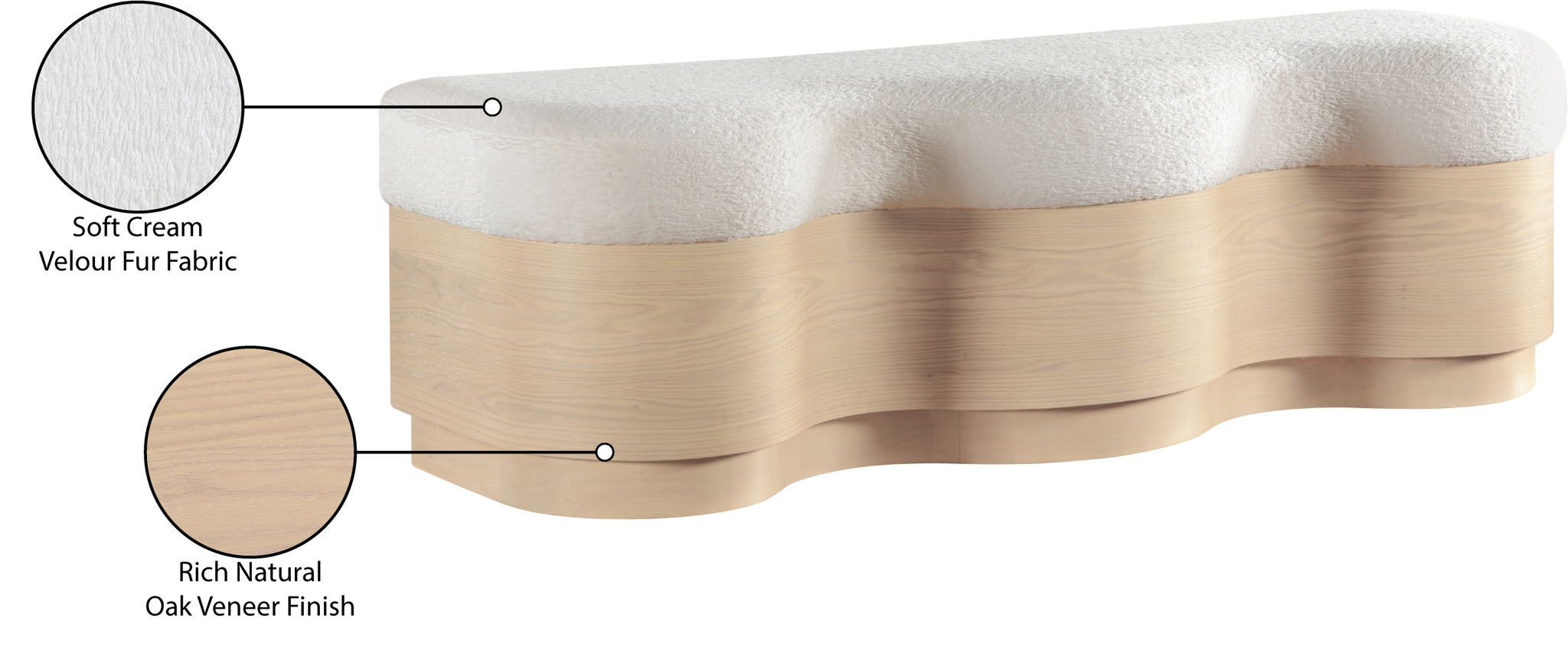 Savoy - Bench With Gold Base