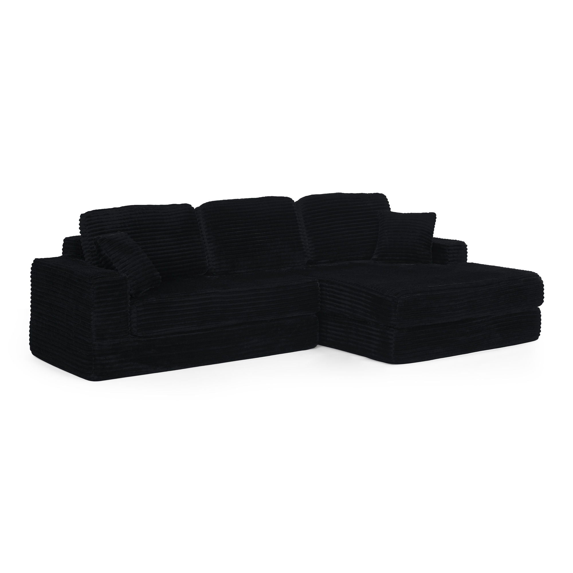Modern Minimalist L Shape Modular Sectional Sofa, Couch