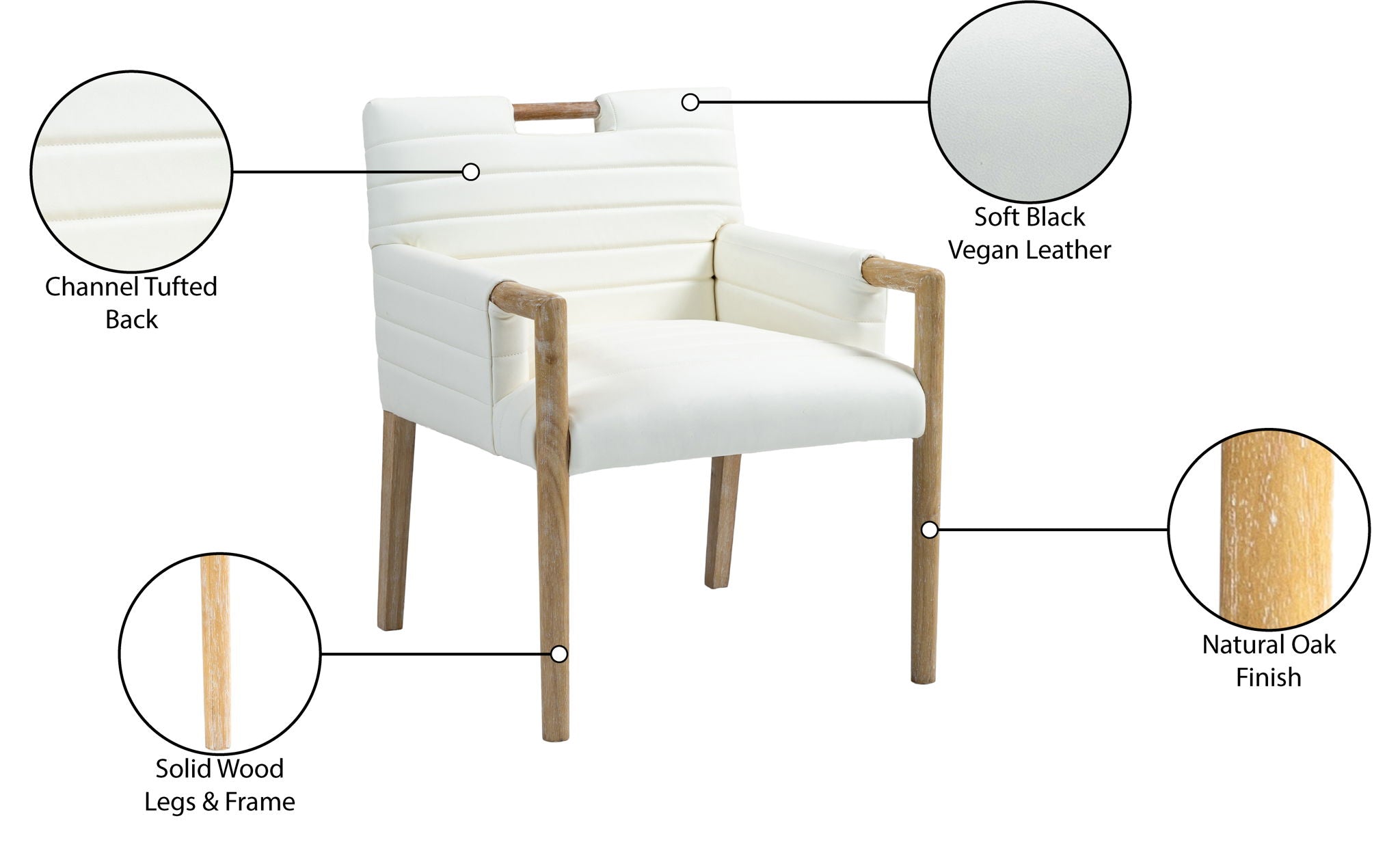Aimee - Dining Arm Chair - Light Brown Legs