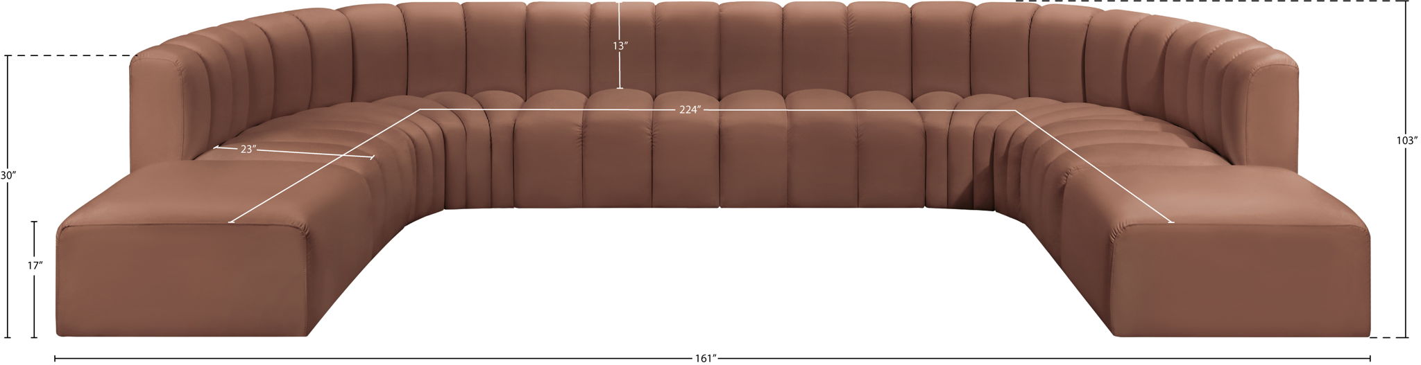 Arc - Faux Leather Modular Sectional