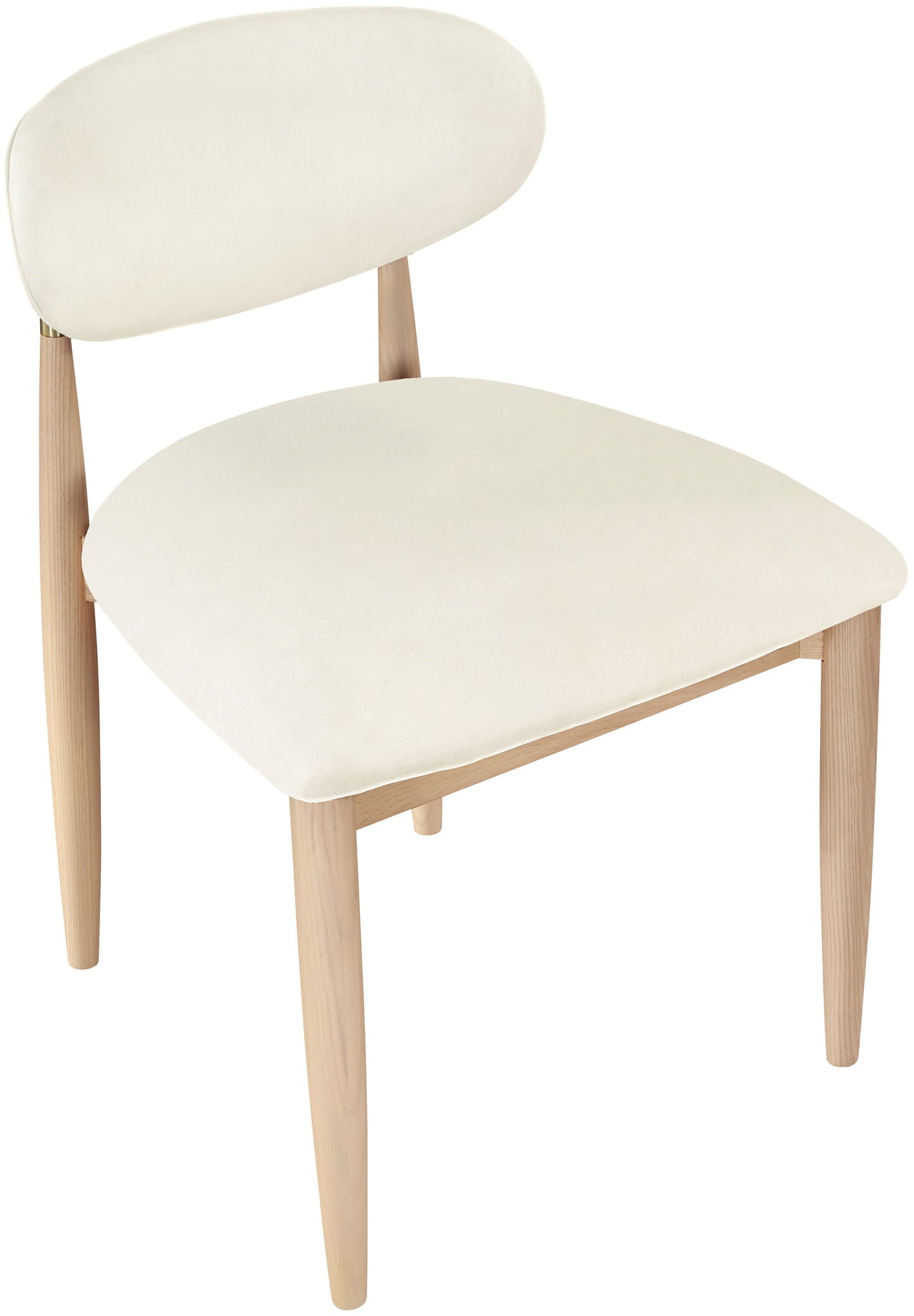 Riccio - Faux Leather Dining Side Chair (Set of 2) - Natural Frame