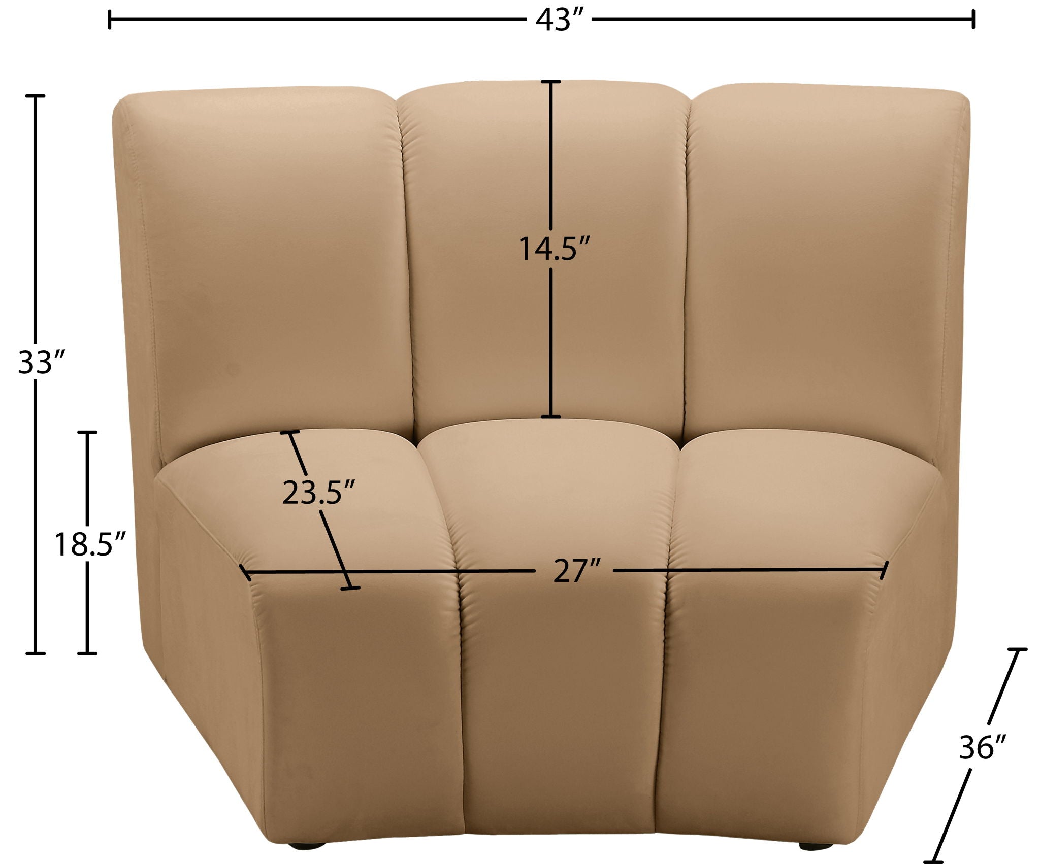 Infinity - Modular Chair - Camel