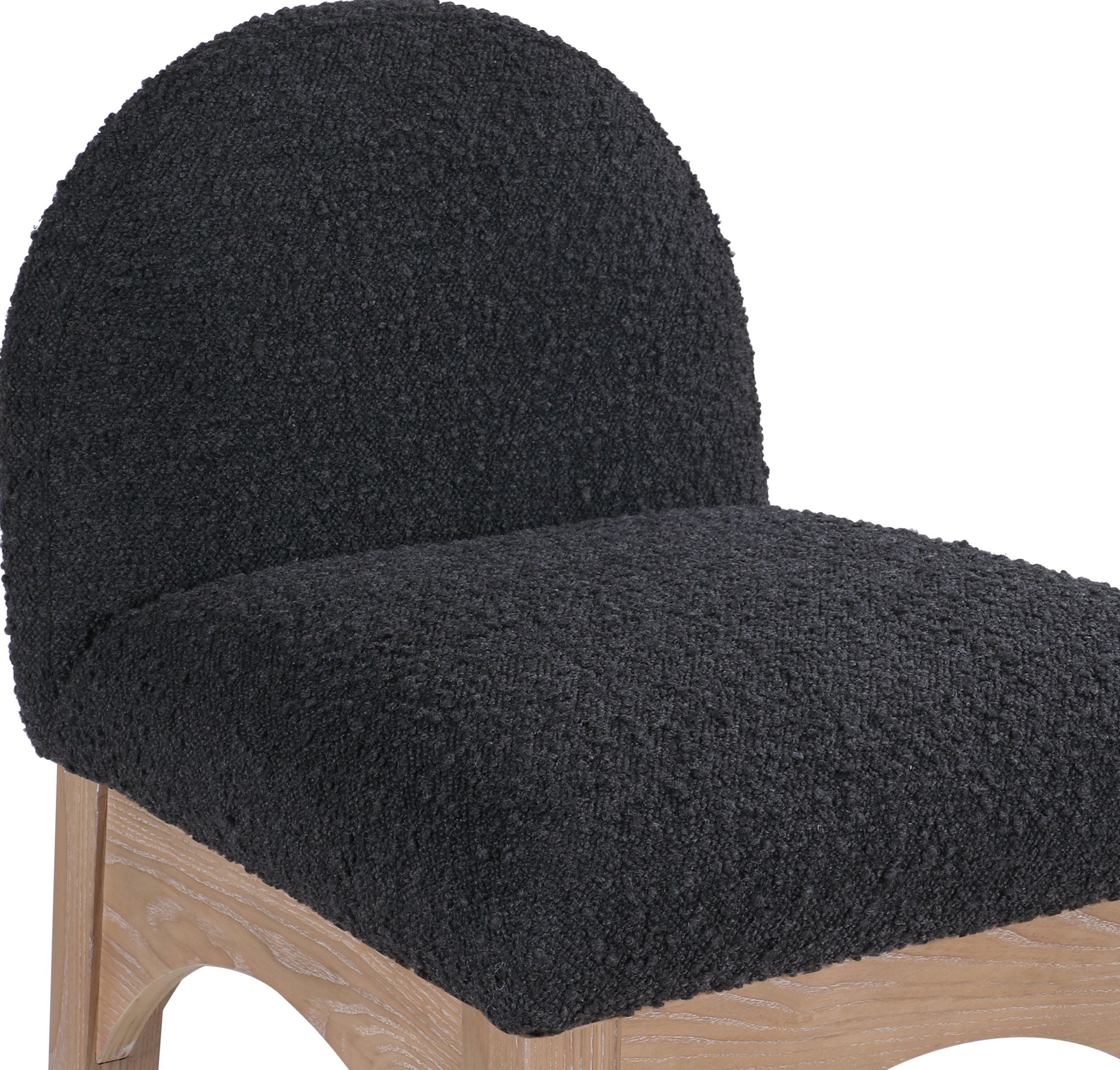 Waldorf - Boucle Stool With Natural Legs