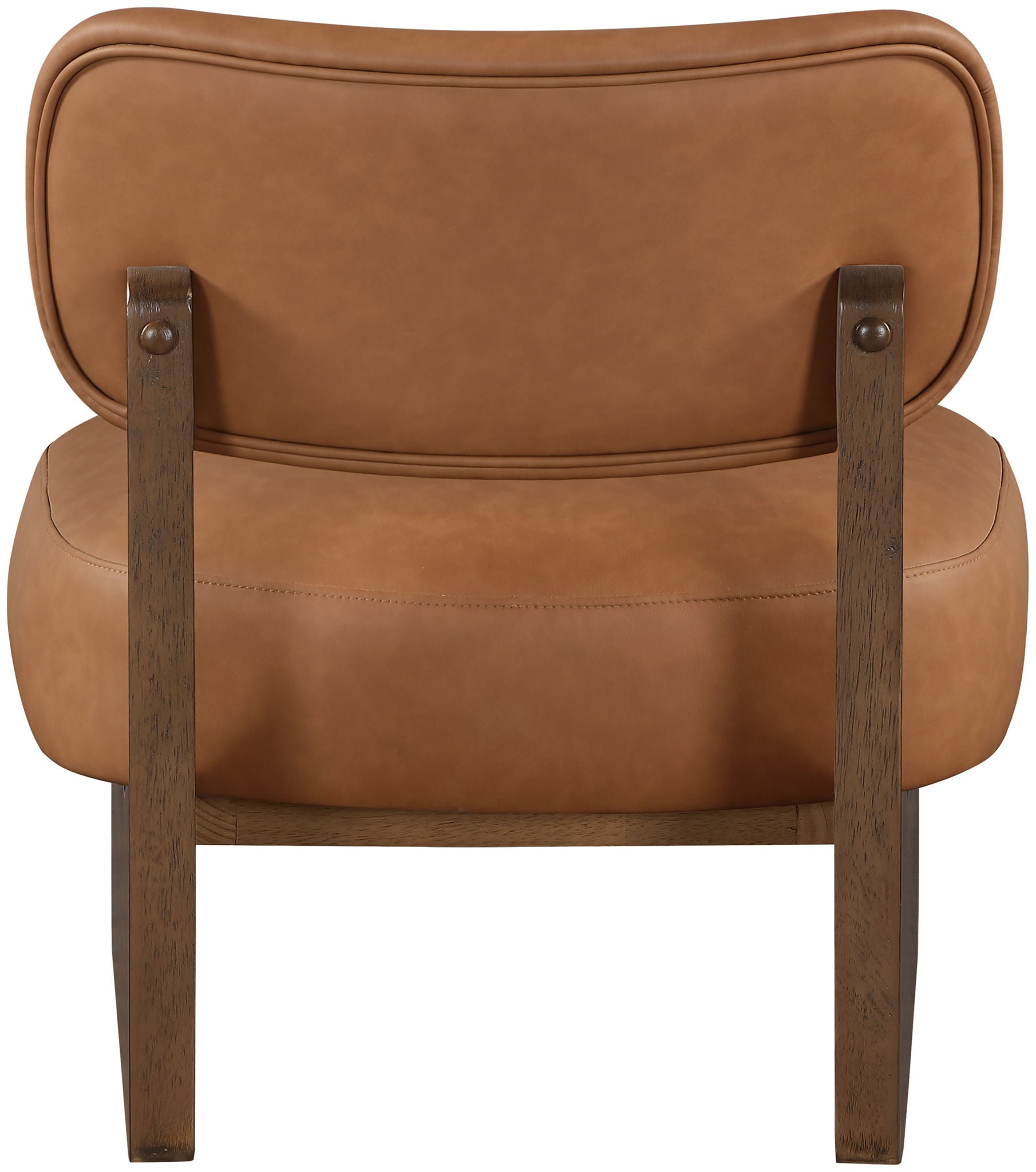 Vetra - Vegan Leather Upholstered Accent Chair With Brown Base