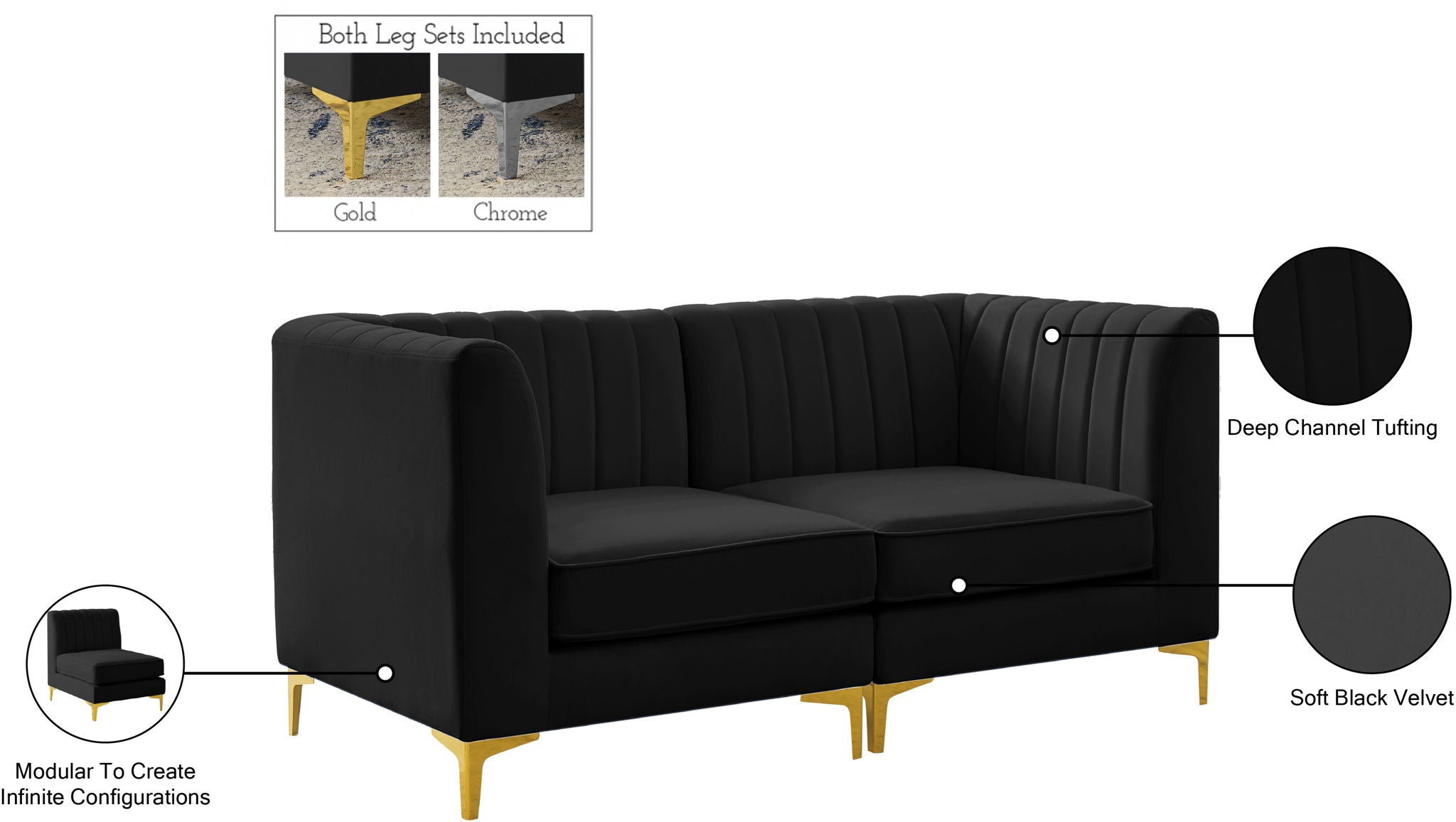 Alina - 2 Piece Modular Sectional