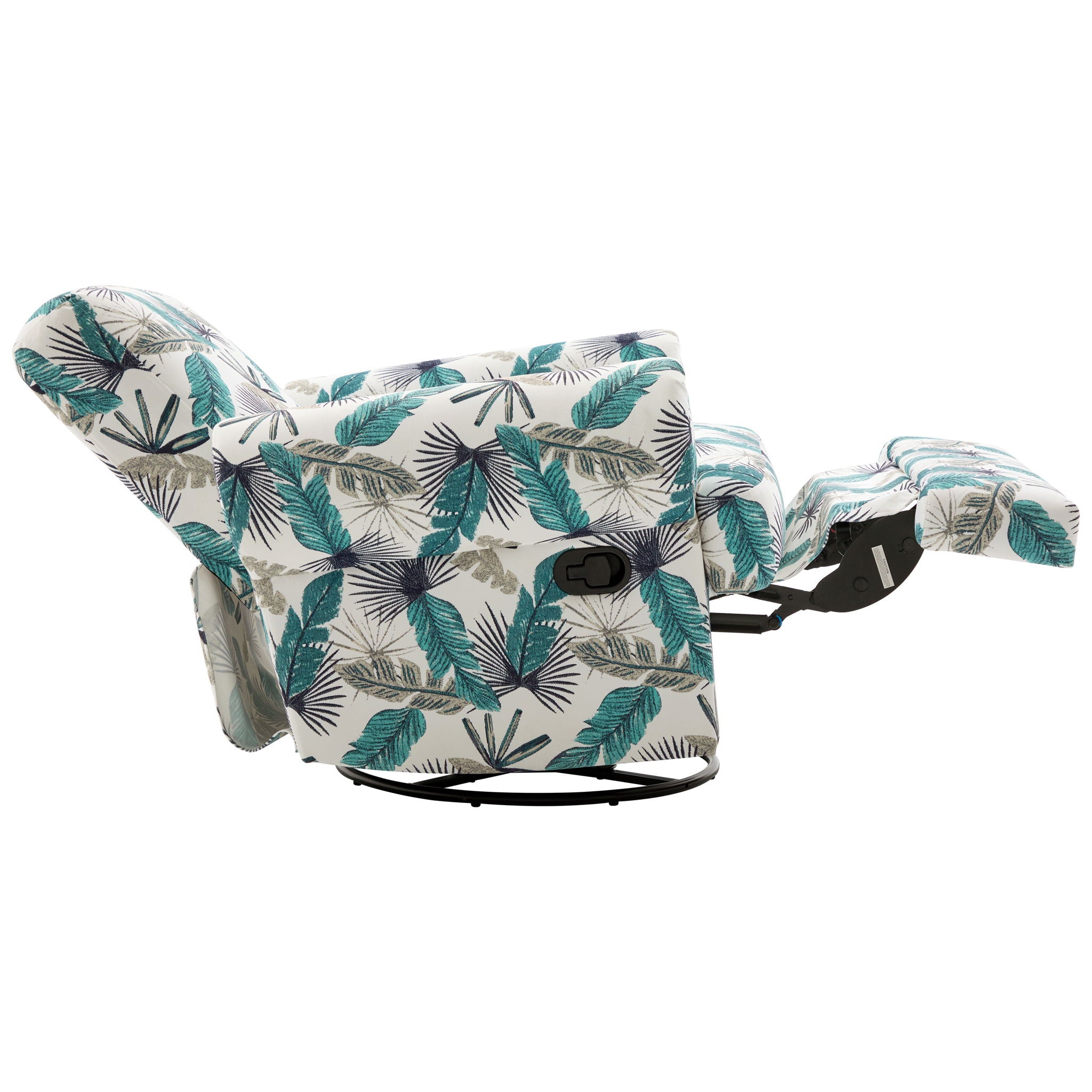 Manual Swivel Recliner Rocker Chair With Adjustable Backrest