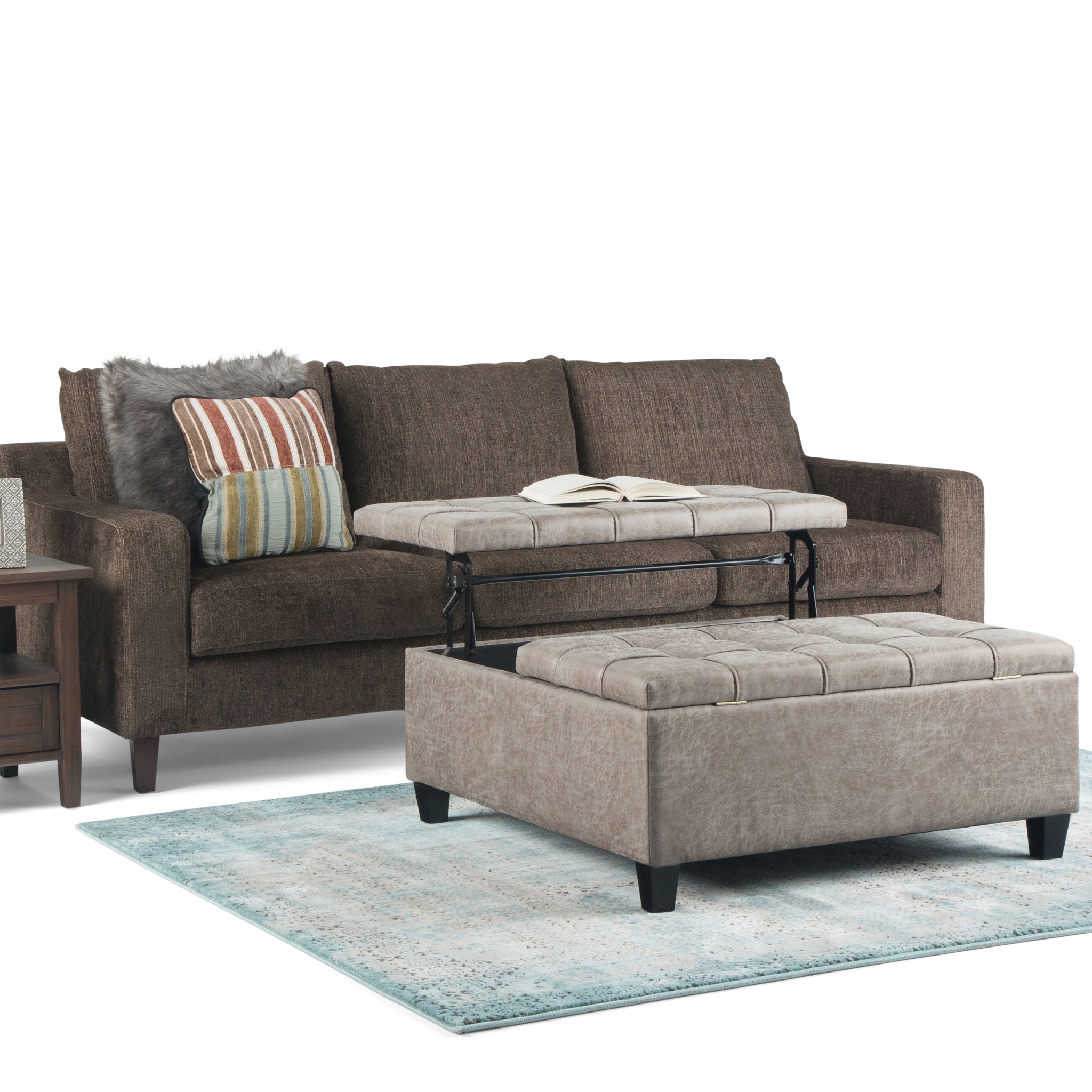 Harrison - Upholstered Coffee Table Storage Ottoman