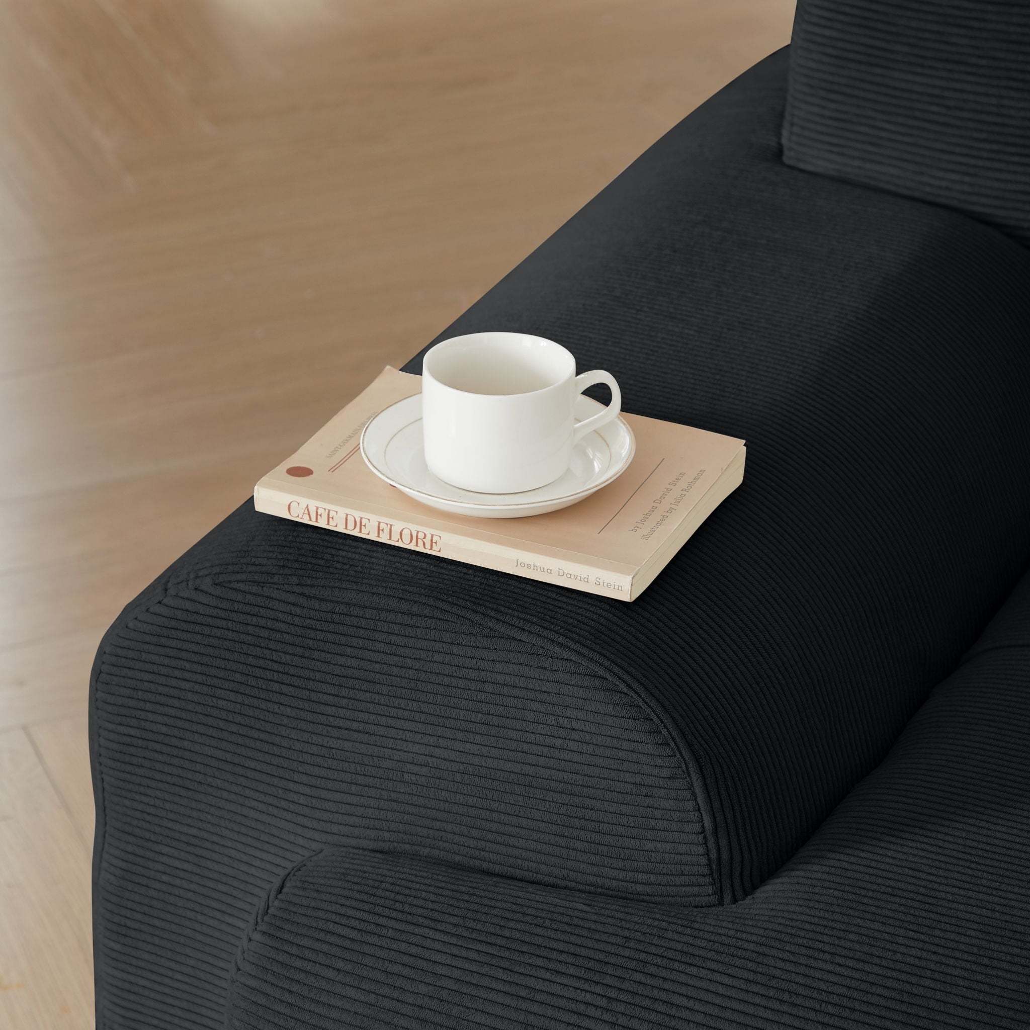 L Shaped Modular Sectional Sofa And Movable Ottoman