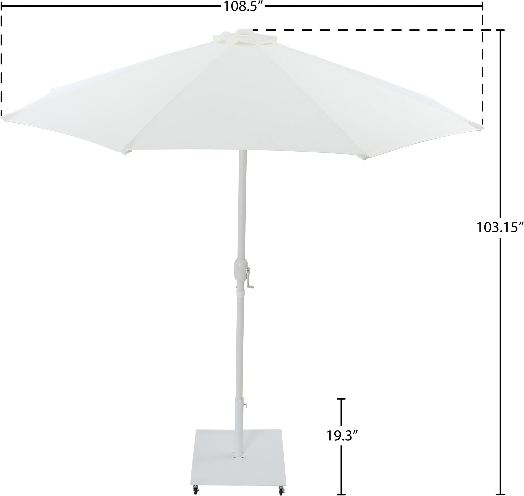 Fiji - Aluminum Patio Umbrella With Square White Base