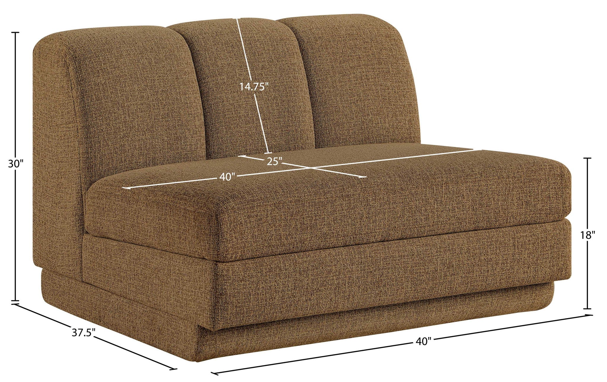Modari - Fabric Upholstered Armless Chair