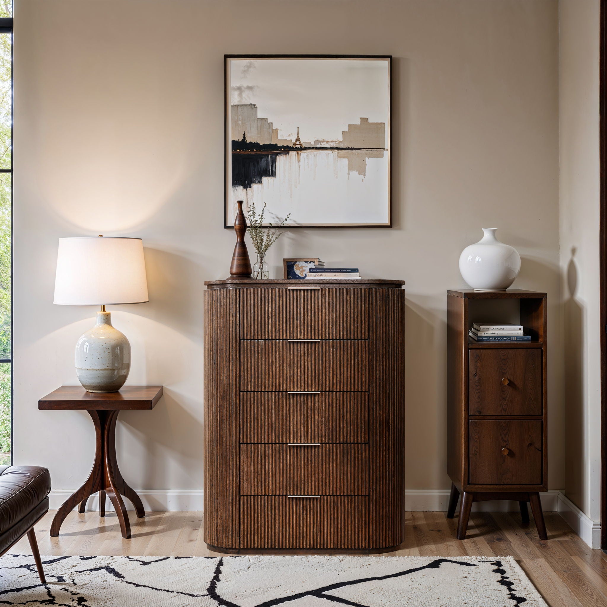 Astrid - Solid Wood And Oak Veneer Chest