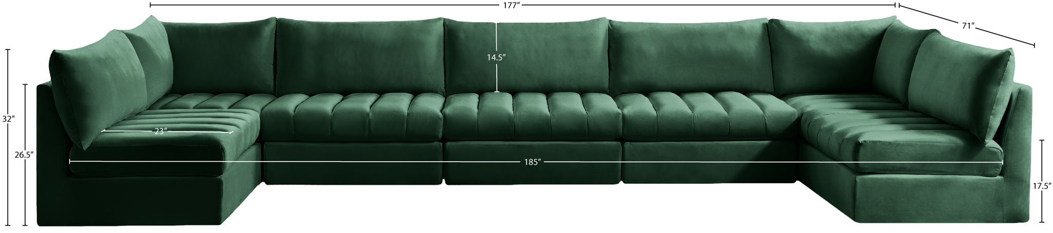 Jacob - Modular U-Shaped Sectional 7 Piece