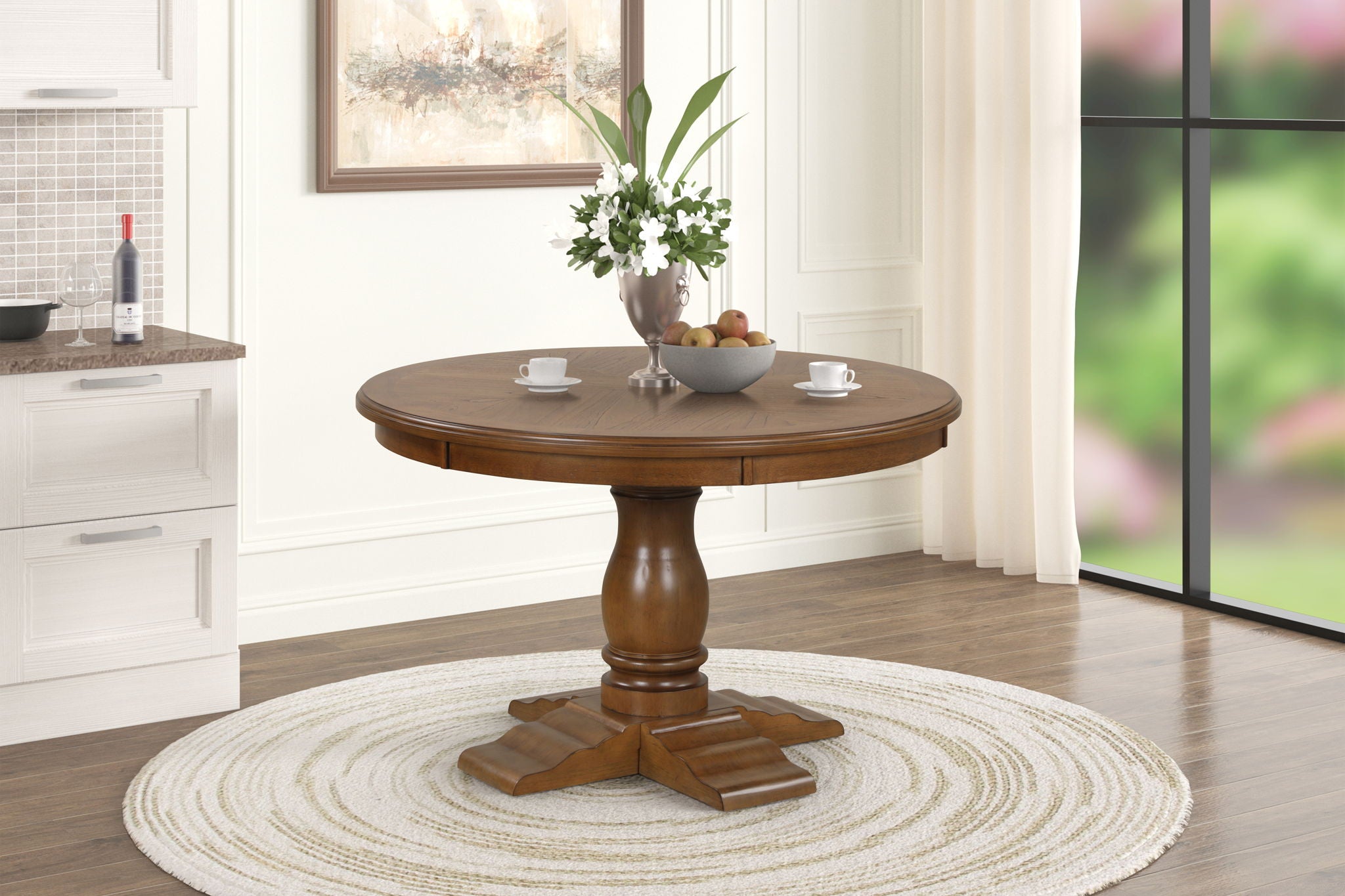Sunset - 48" Round Dining Table - Brown
