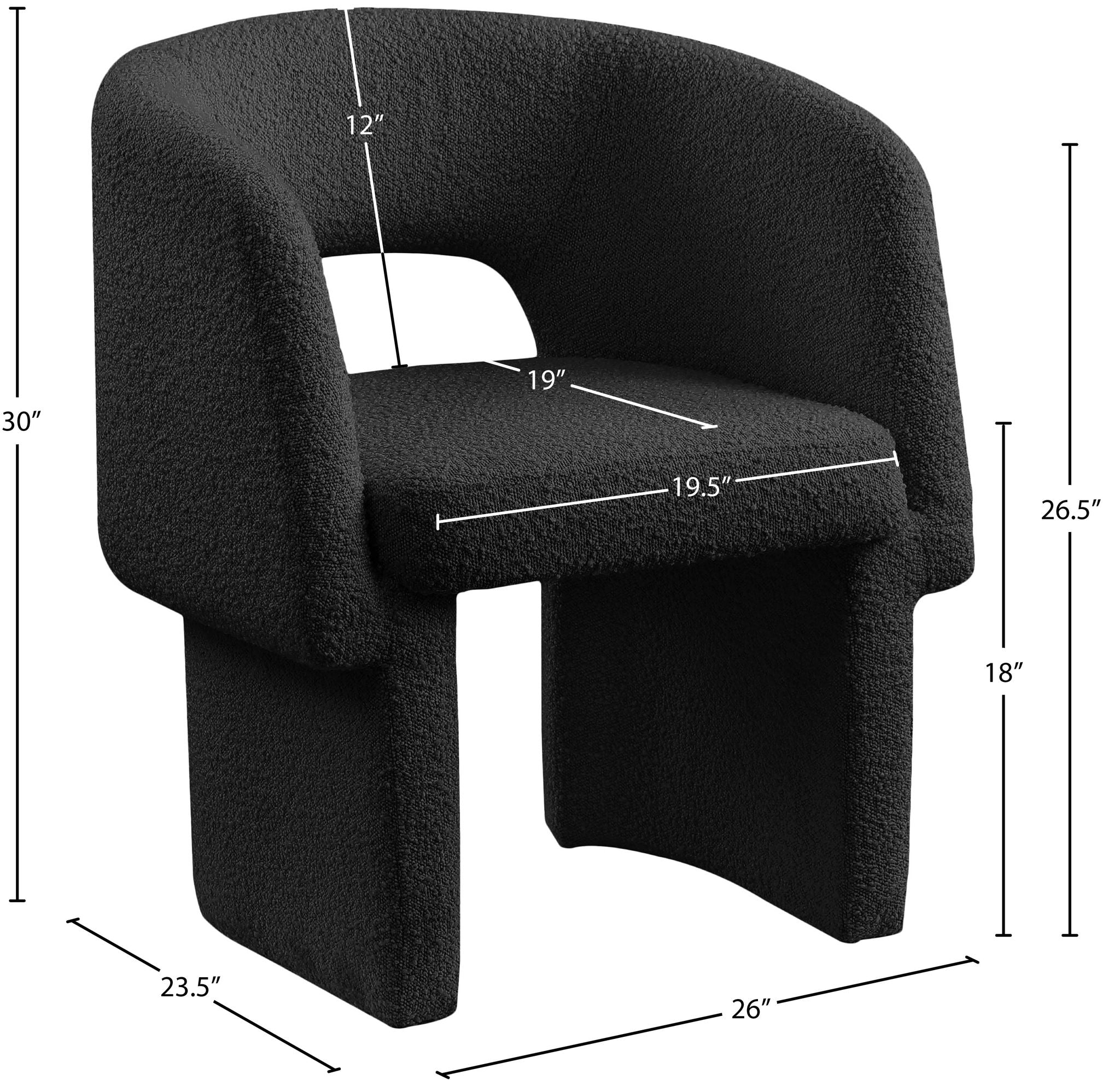 Emmet - Boucle Dining Chair / Accent Chair