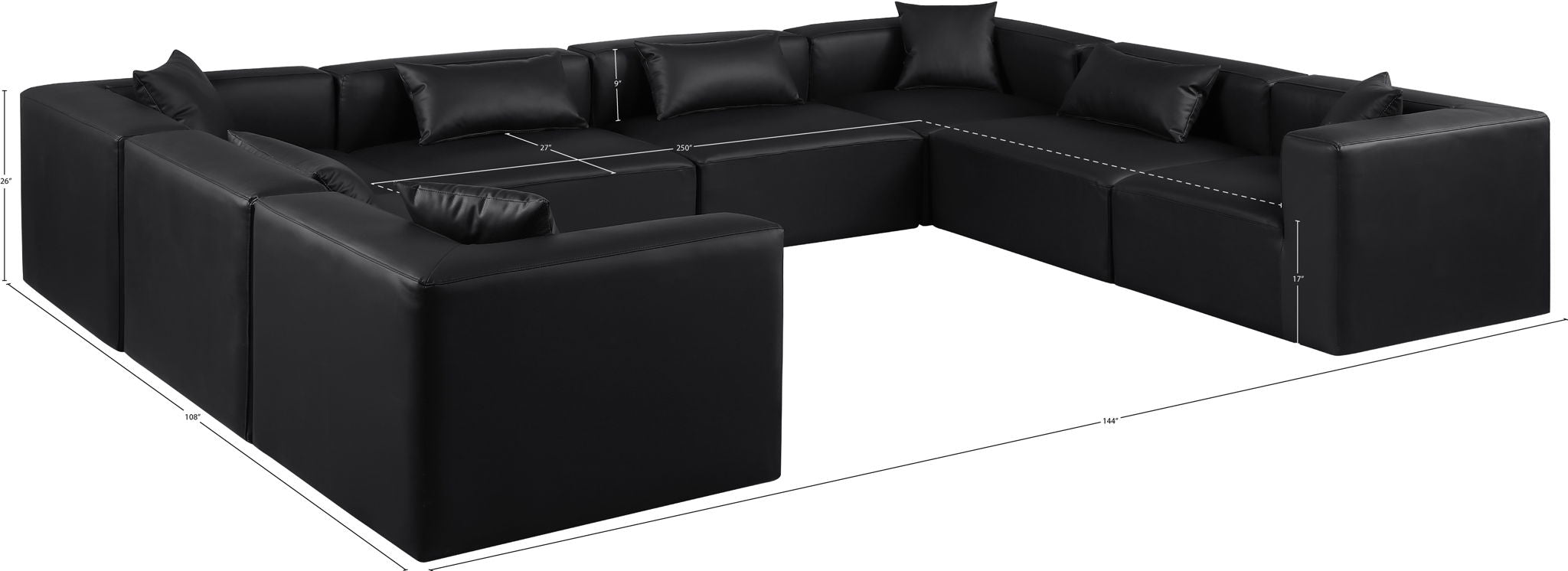 Cube - 8 Piece Modular Sectional