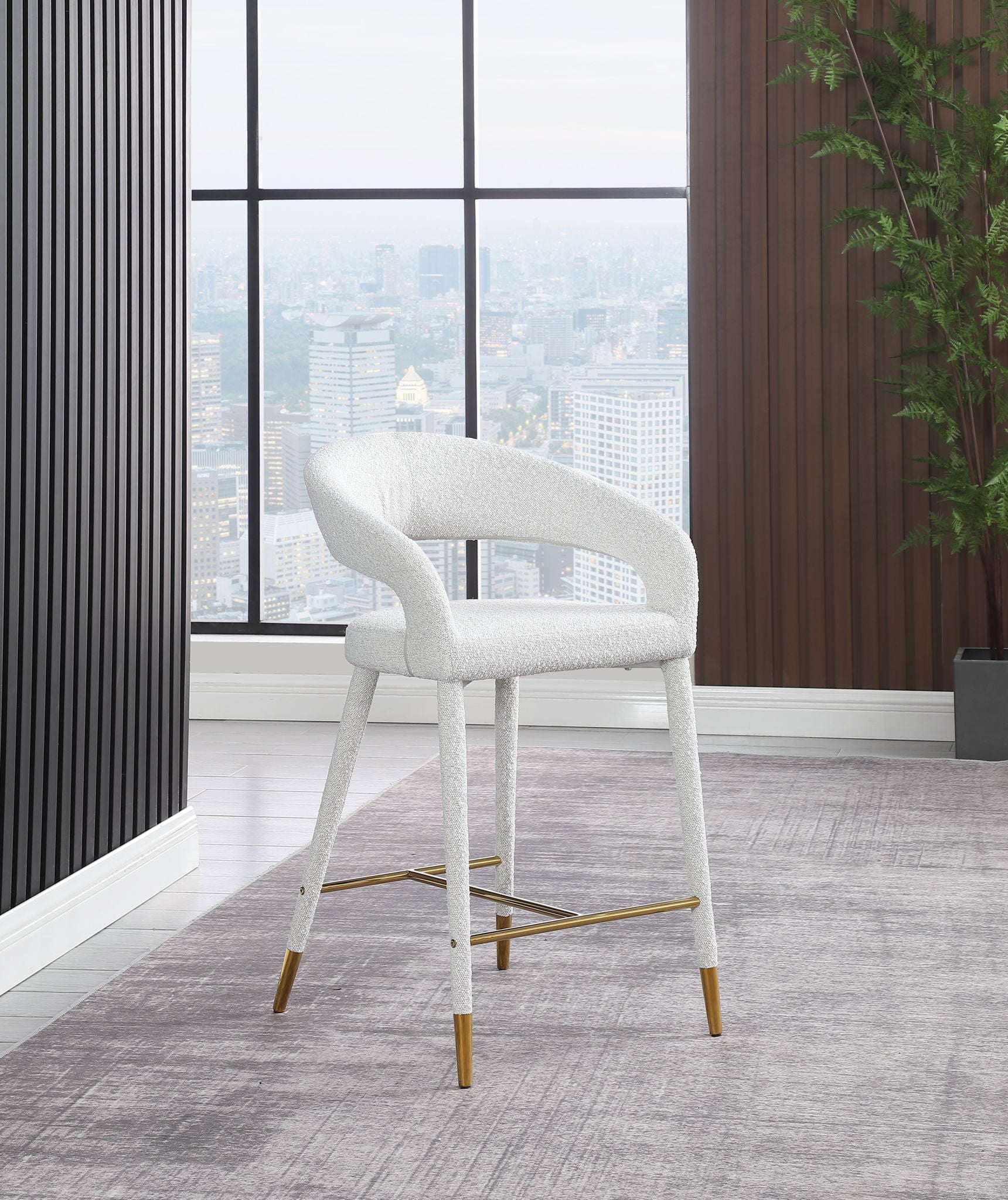 Destiny - Fabric Stool - Cream