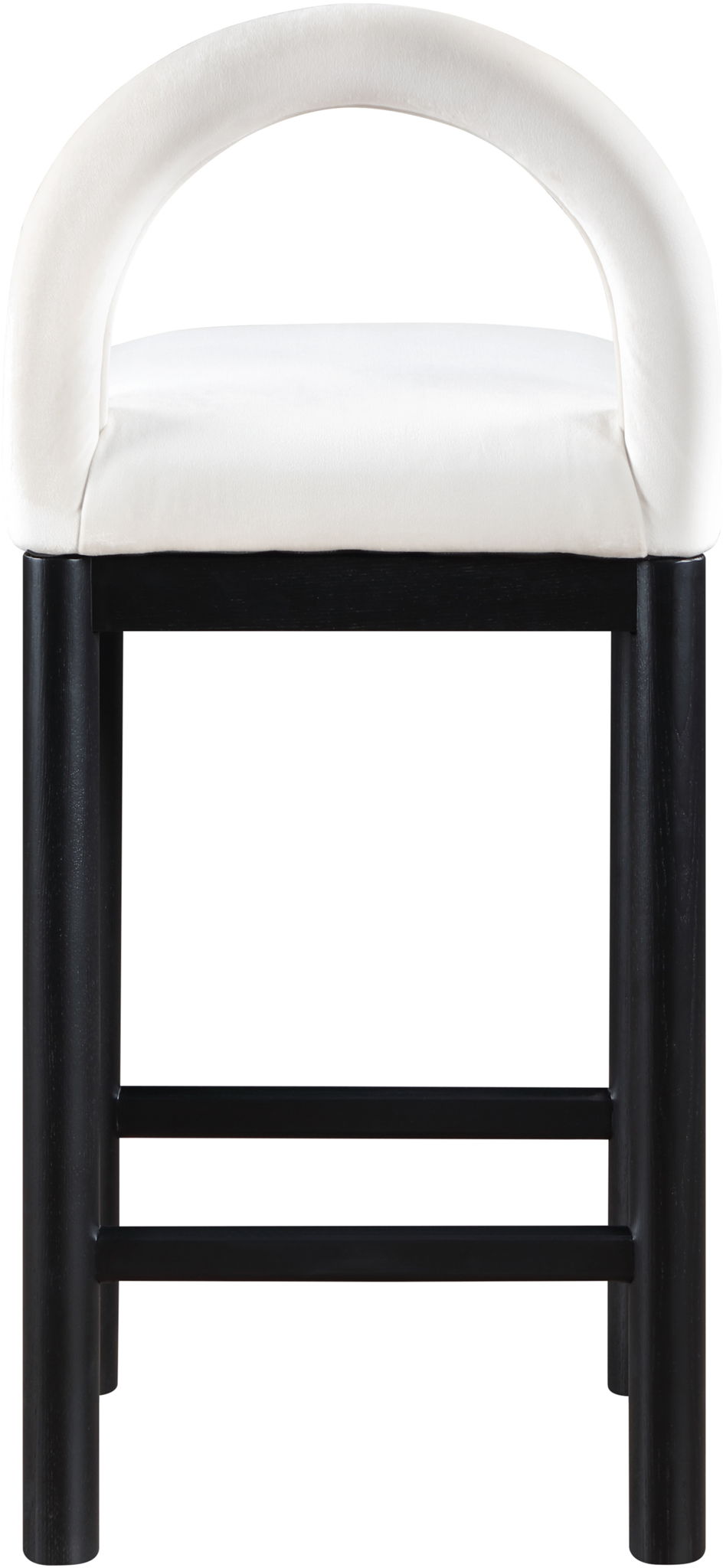 Conrad - Velvet Counter Stool With Black Legs