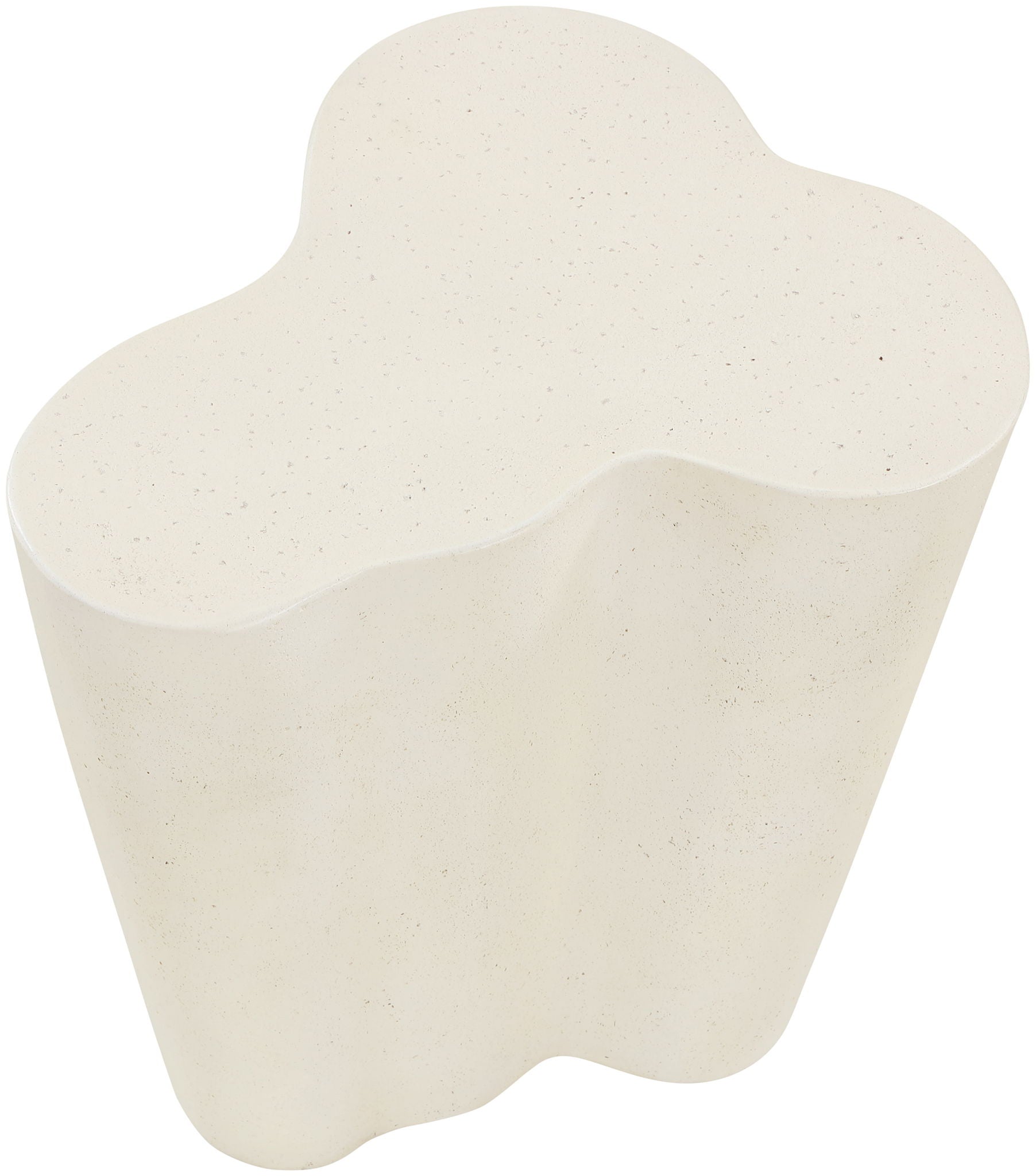 Monza - Concrete And Fiberglass Indoor / Outdoor End Table - Cream