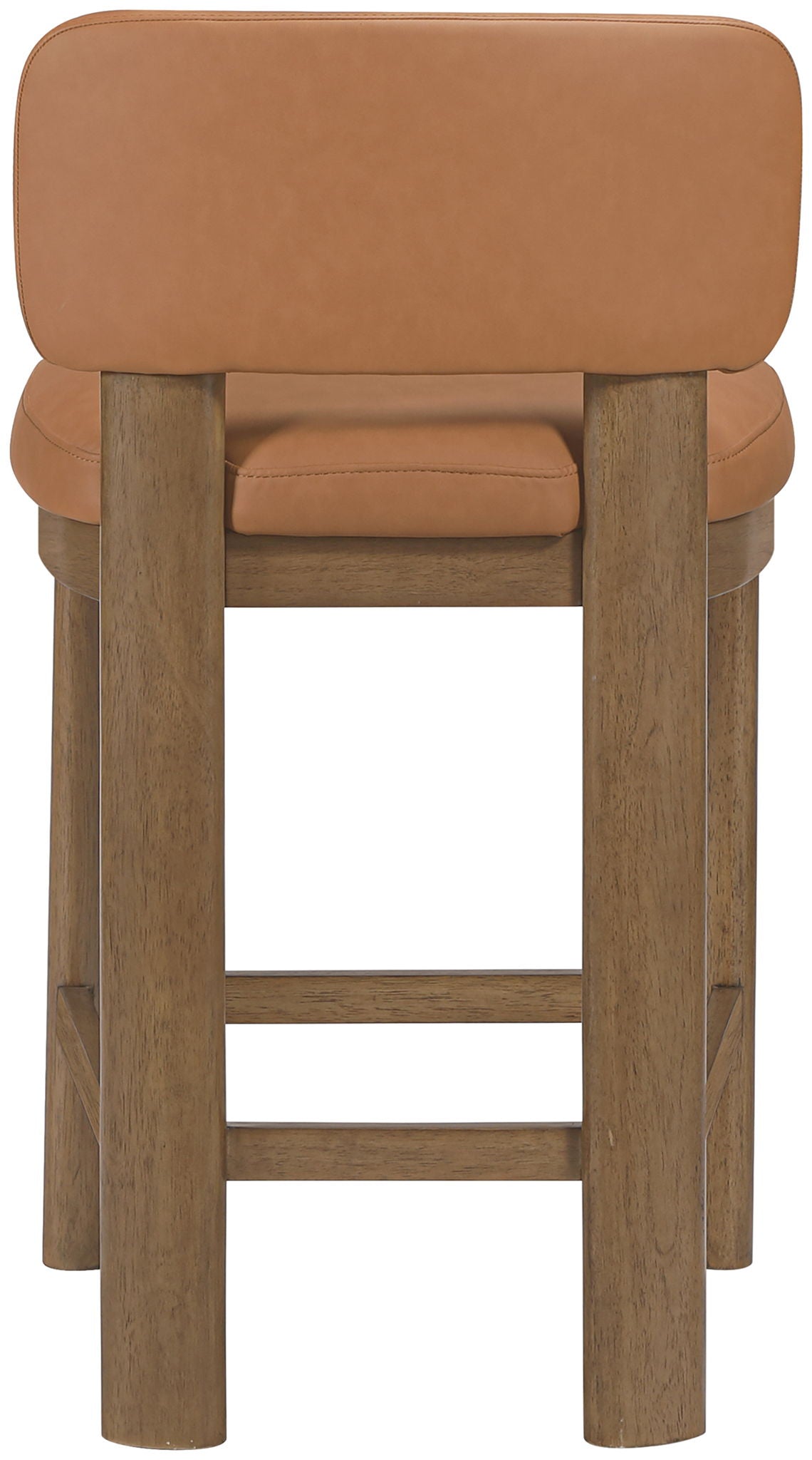 Paloma - Faux Leather Upholstered Counter Stool (Set of 2) - Brown Frame