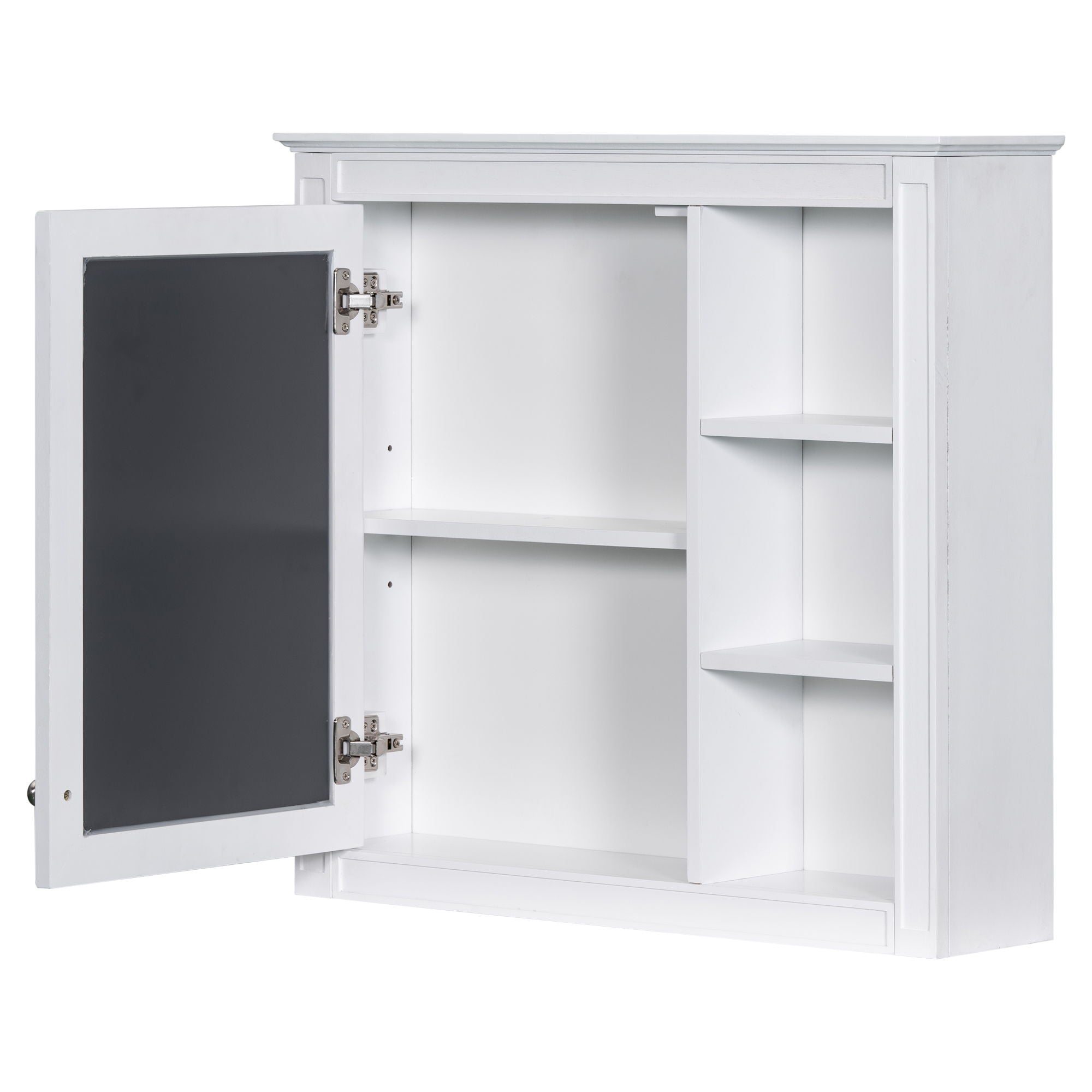 Bathroom Vanity With Top Sink, 2 Doors And 3 Drawers, Freestanding Set With Mirror Cabinet