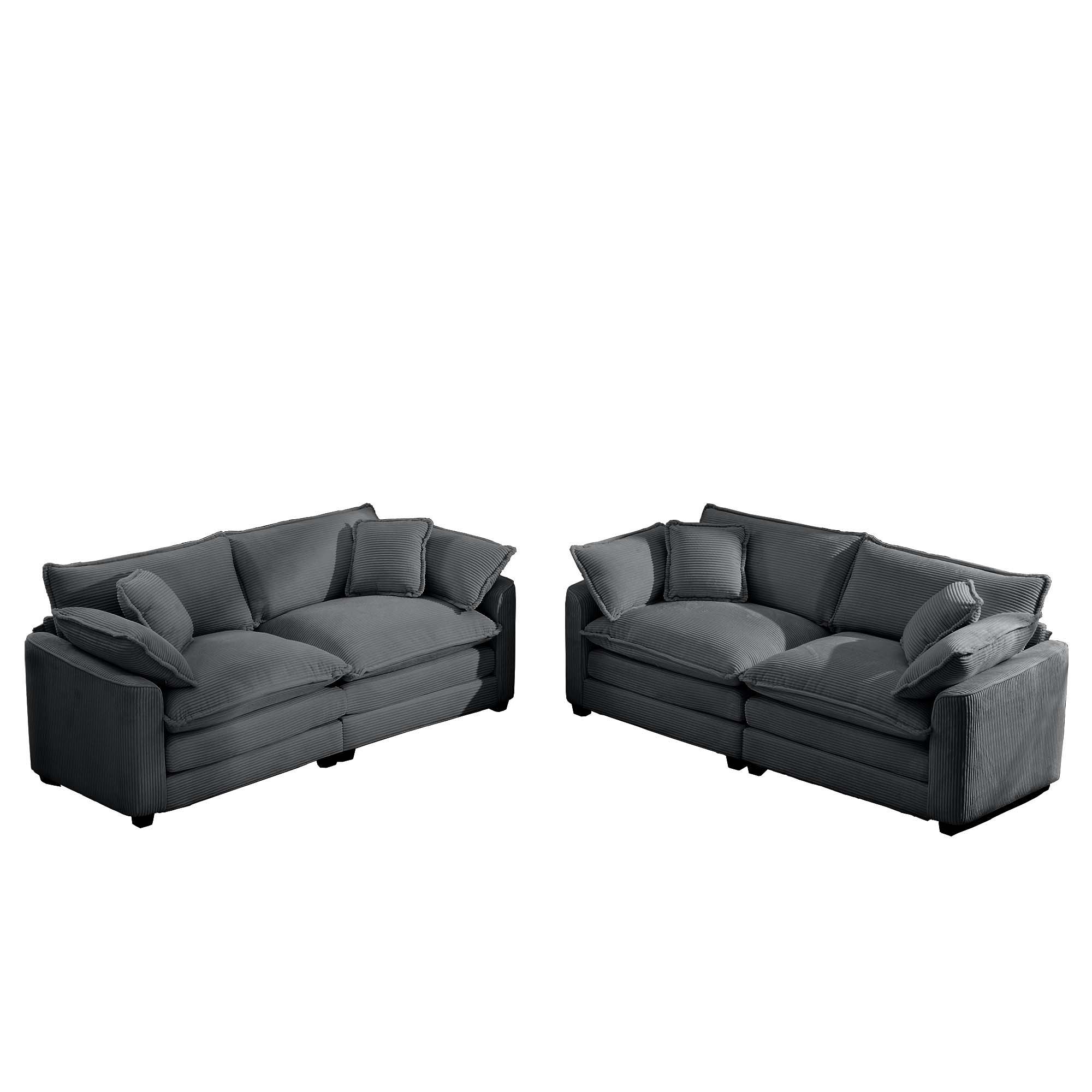 Elegant Oversized Sectional Sofa Set With Deep Seats And Flexible Layout