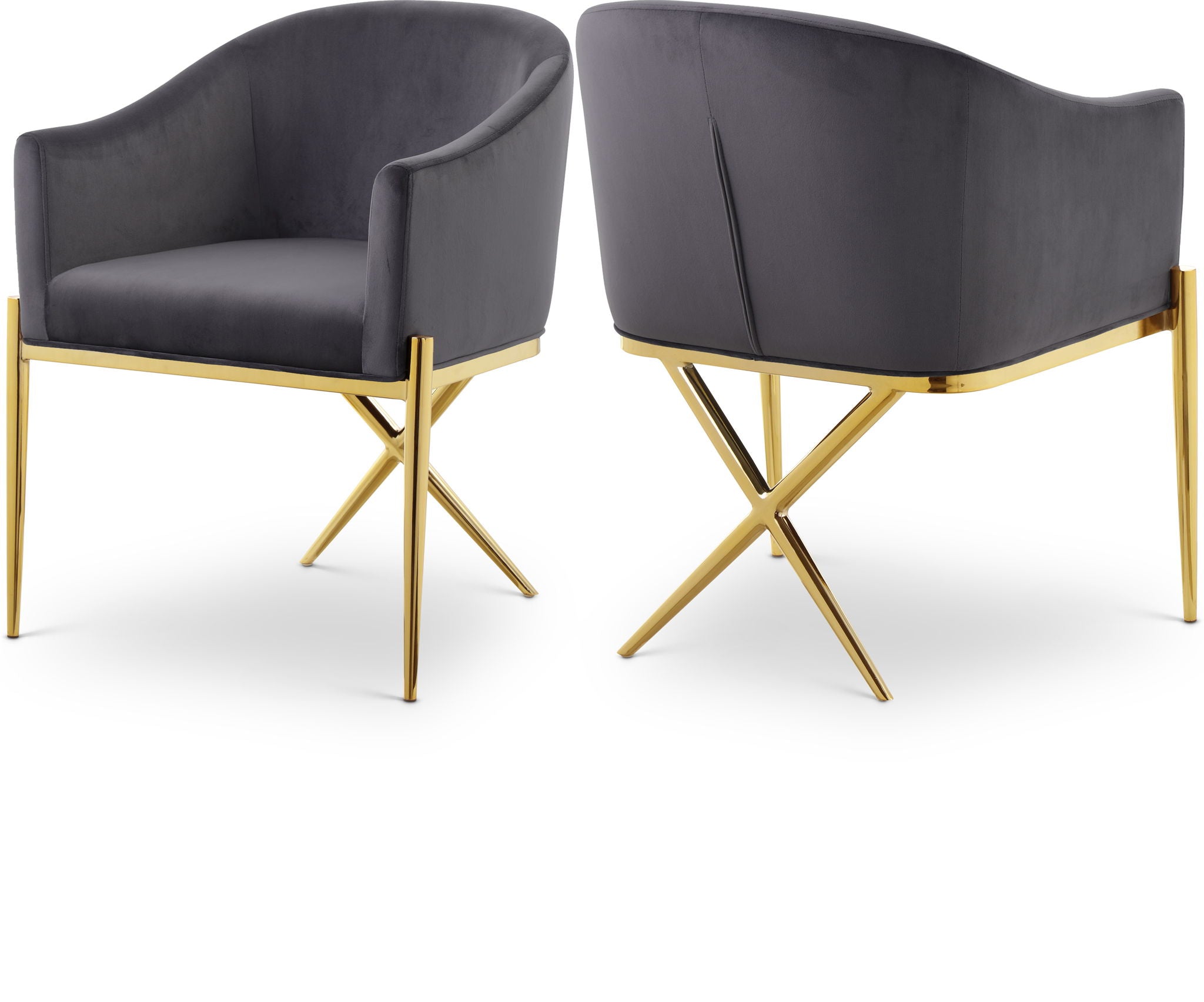 Xavier - Dining Chair with Gold Legs