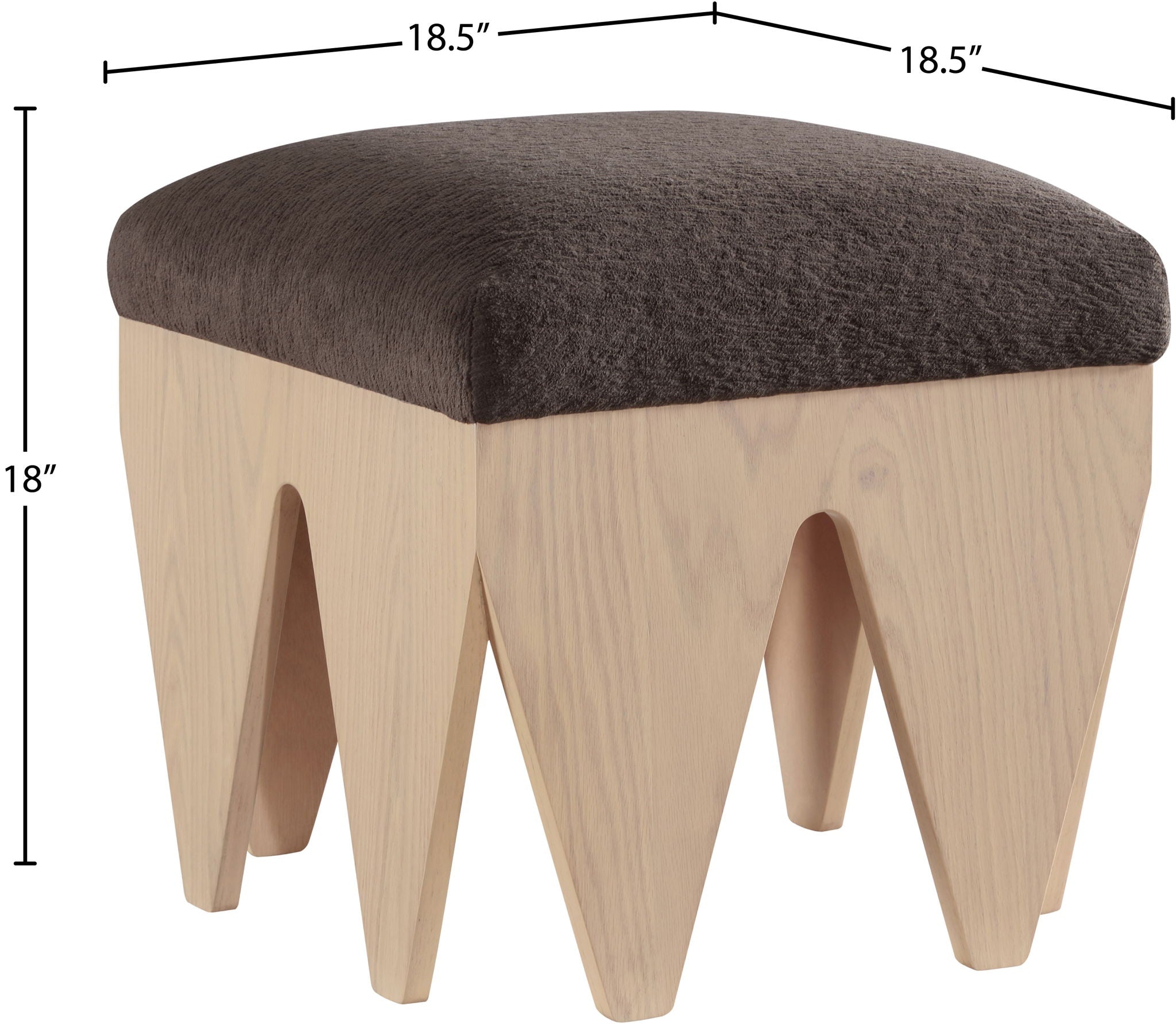 Altair - Fabric Bench - Light Brown Base