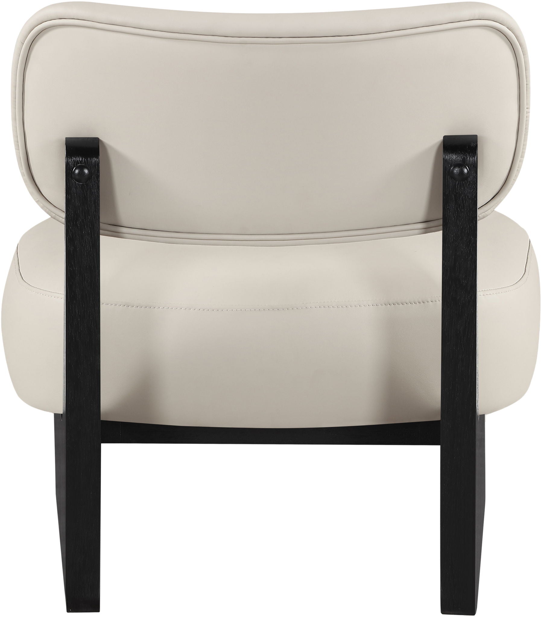Vetra - Vegan Leather Upholstered Accent Chair - Taupe / Painted Black