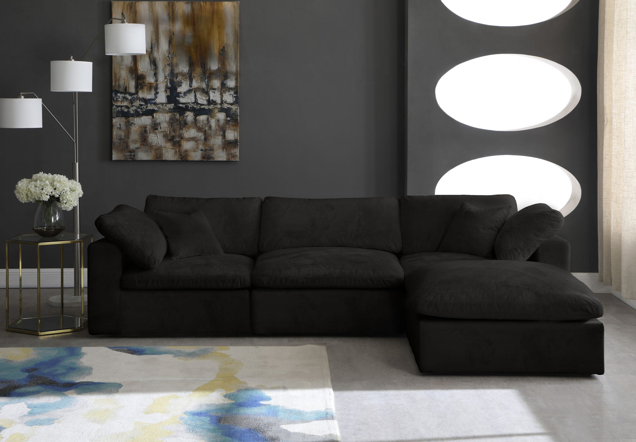 Cozy - 4 Piece Modular Sectional With Chaise