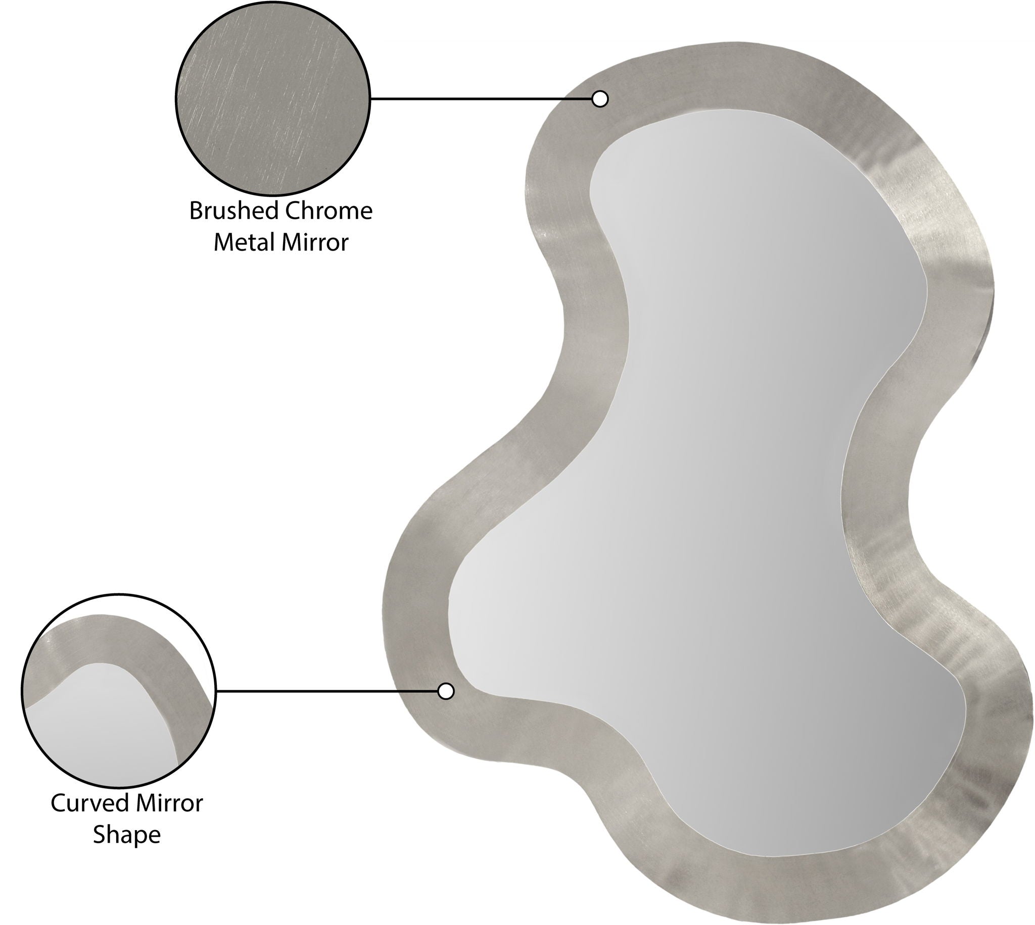 Oblique - Metal Frame Mirror