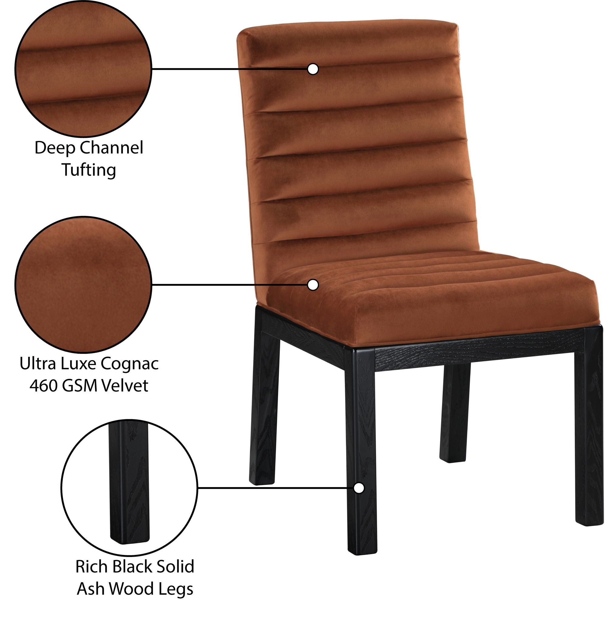 Evelyn - Dining Chair With Black Legs