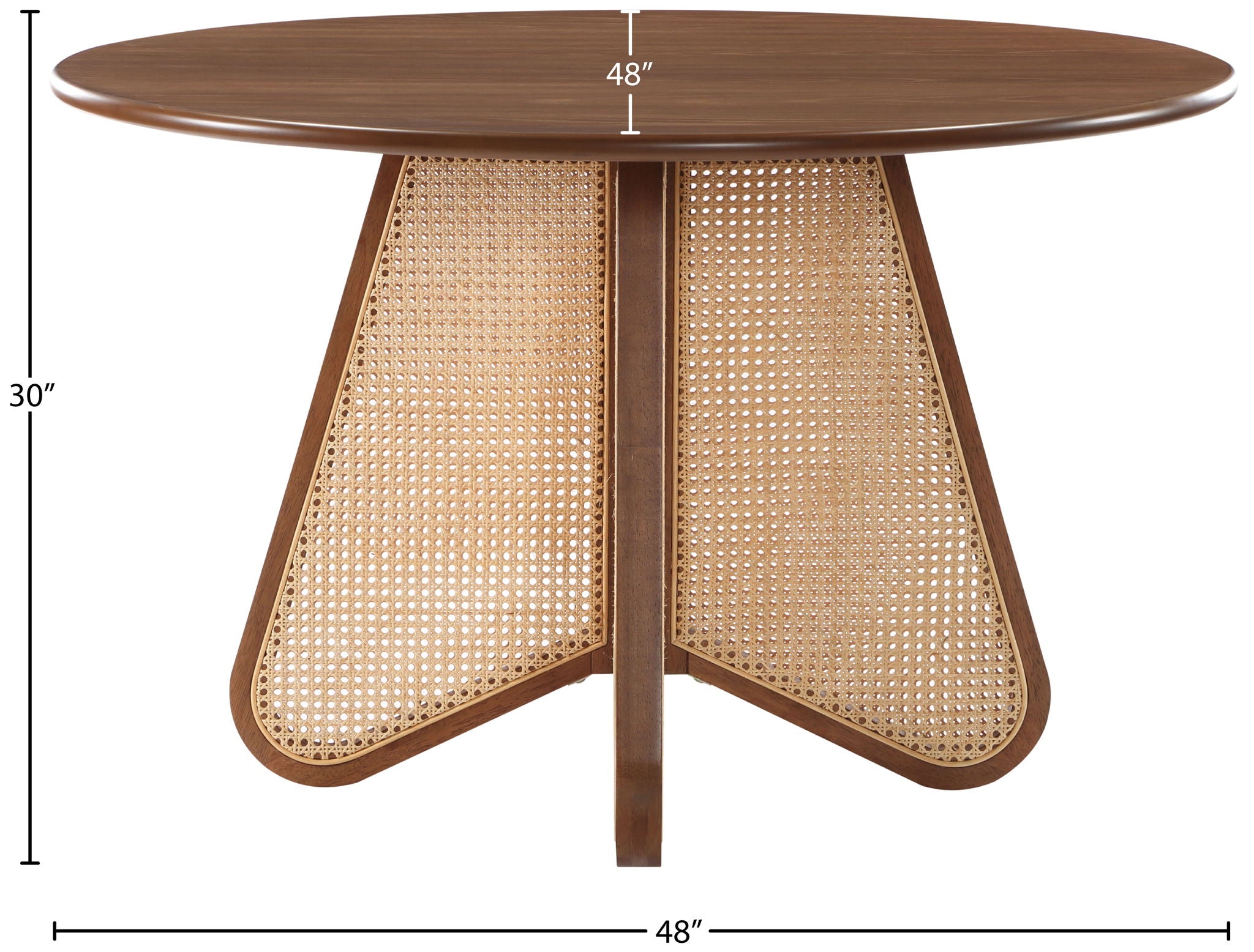 Butterfly - Solid Wood And Natural Cane Table