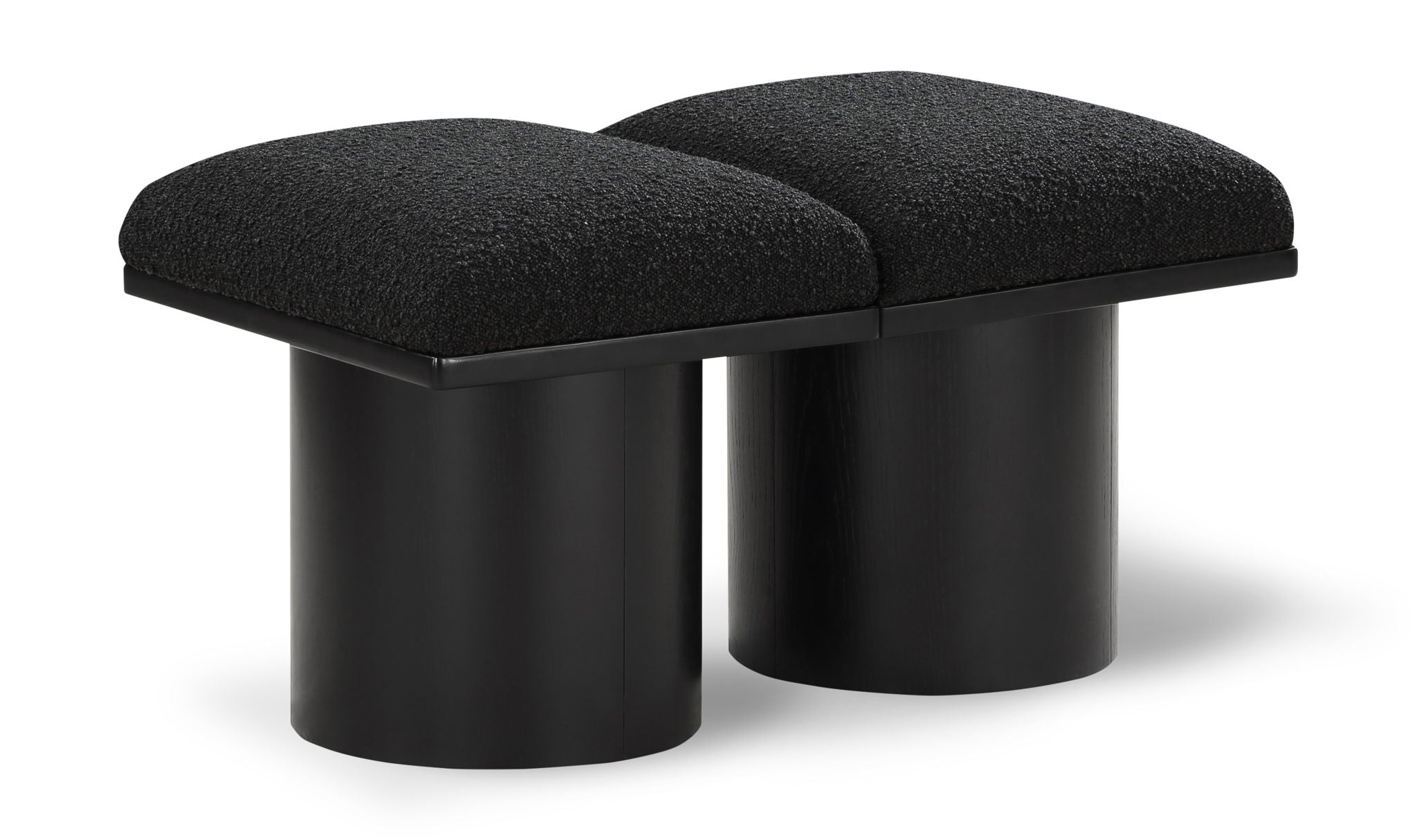 Pavilion - 2 Piece Modular Bench With Black Base