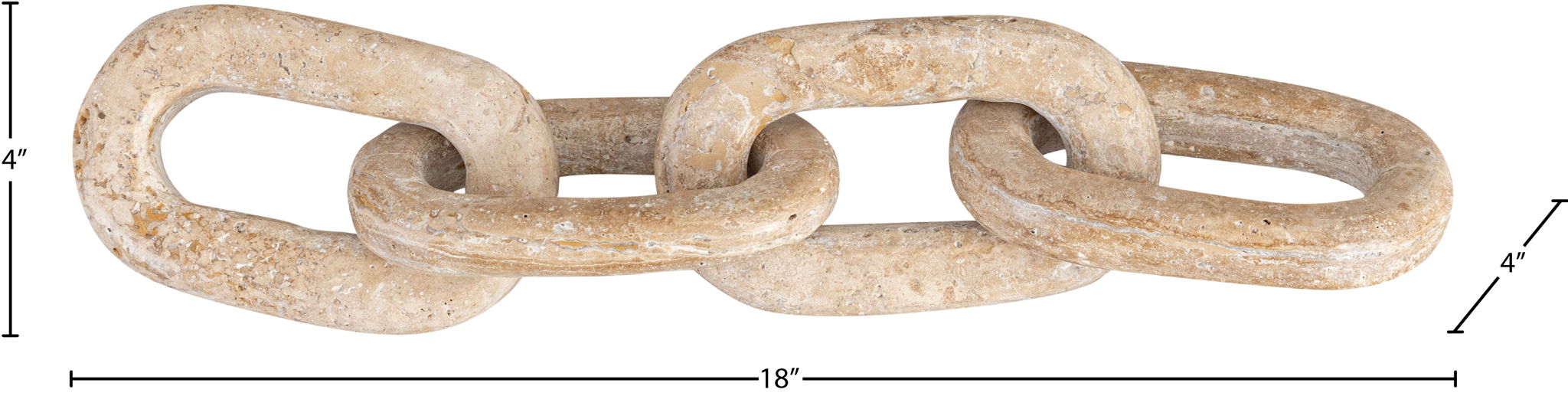Lynx - Travertine Decorative Chain Links - Natural