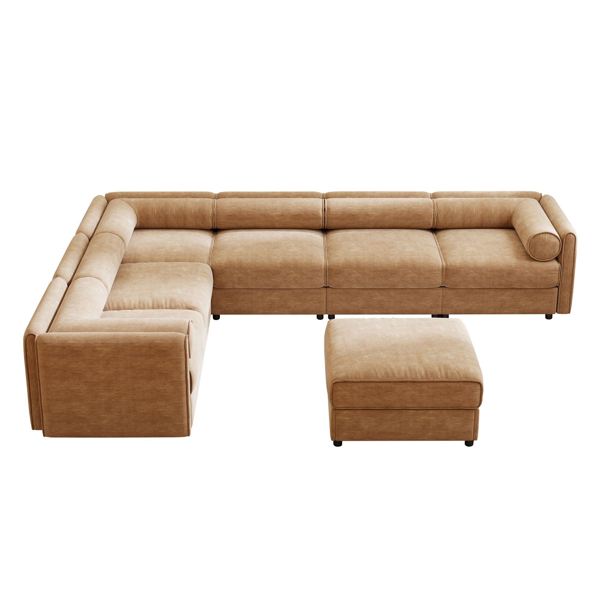 Contemporary Elegant Sofa With Storage And Ottoman