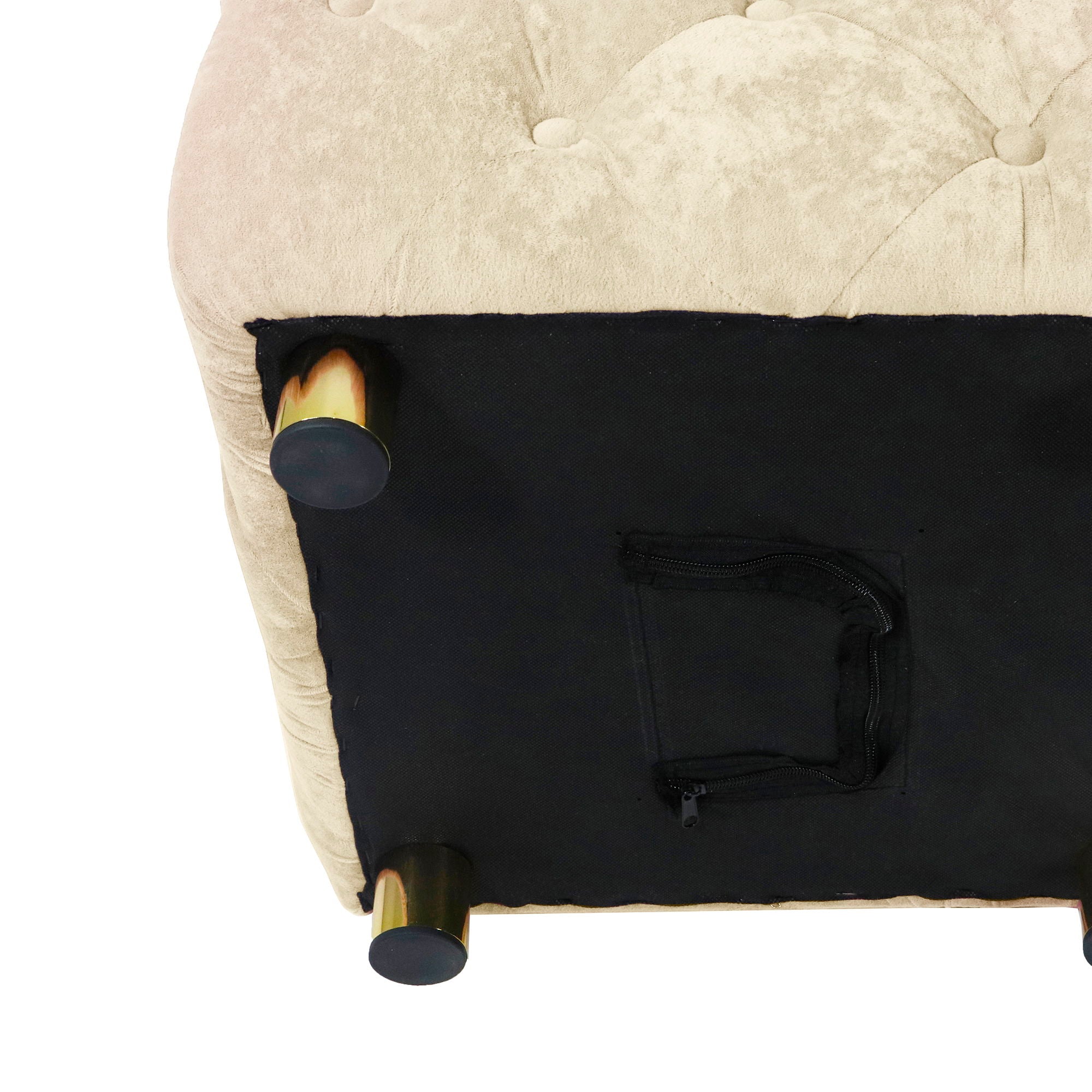 Modern Upholstered Ottoman, Exquisite Small End Table, Soft Foot Stool, Dressing Makeup Chair, Comfortable Seat For Living Room, Bedroom, Entrance