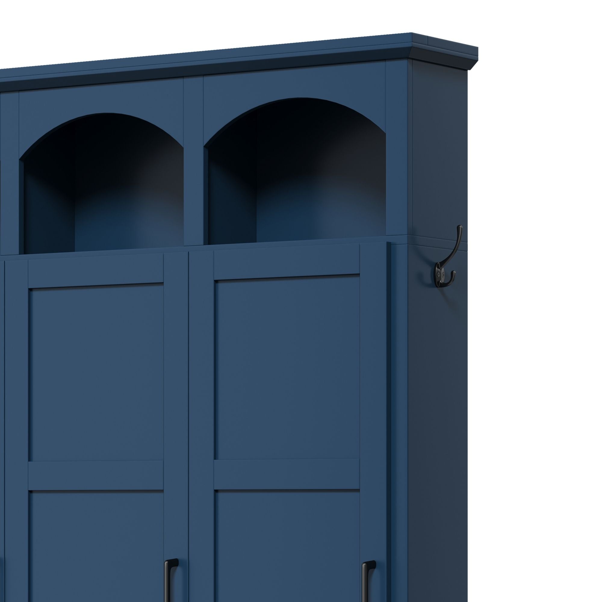 Classic Arched Design Hall Tree With 3 Hidden Storage