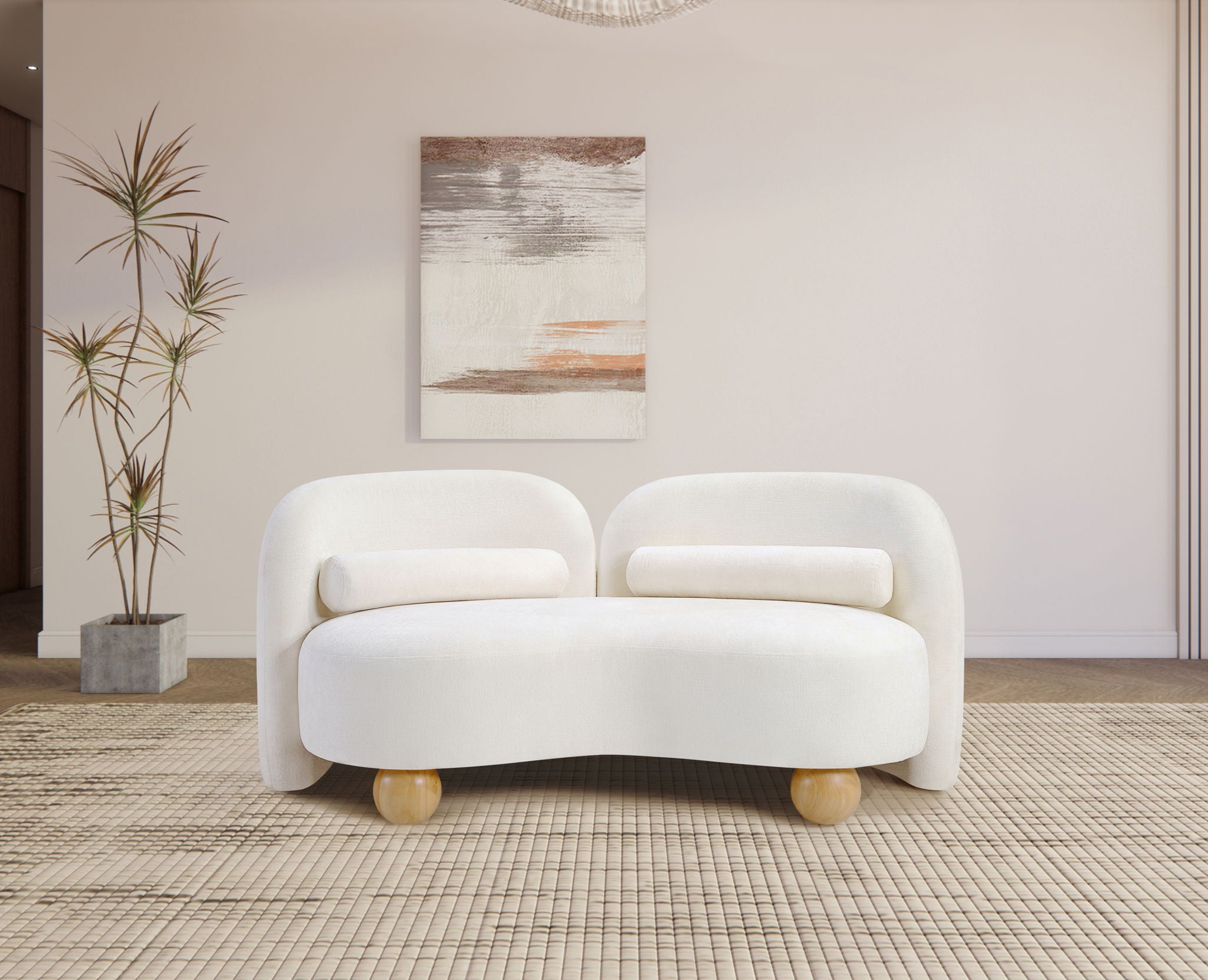 Daphne - Chenille Loveseat
