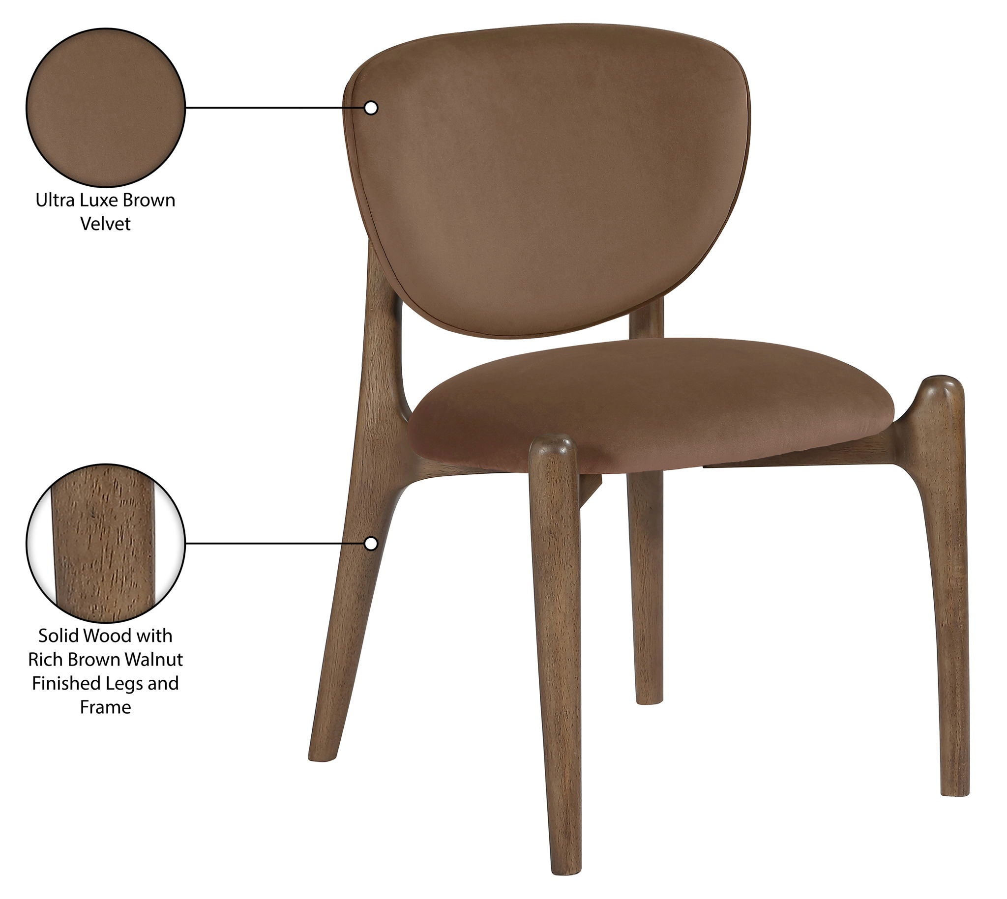 Velora - Upholstered Dining Chair (Set of 2) - Brown Base