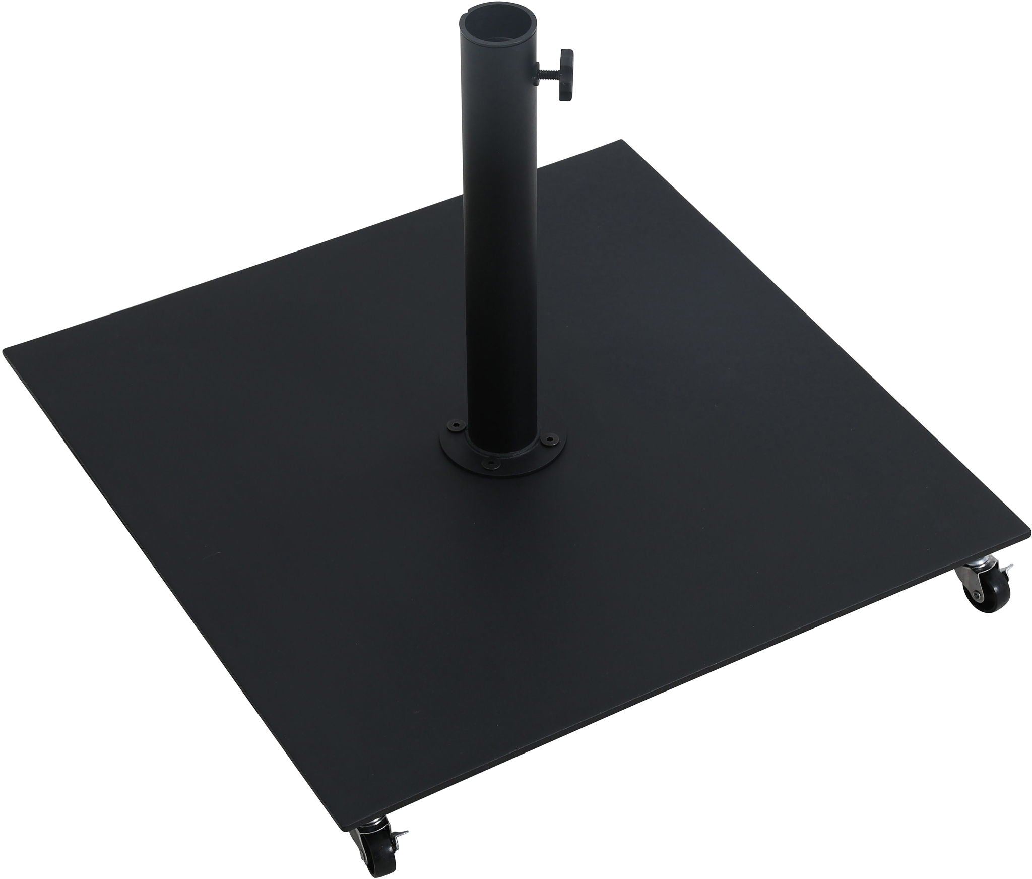 Amalfi - Aluminum Patio Umbrella - Black Base / Light Brown Pole