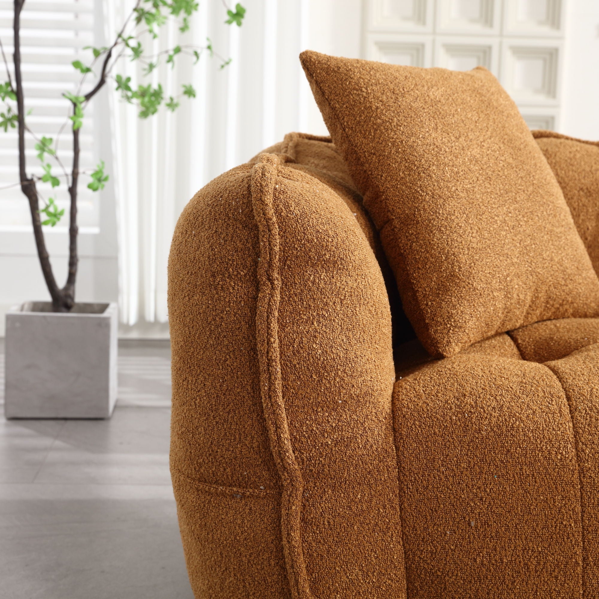 Cozy Beanbag Chair With High Resilience Foam Core For 2