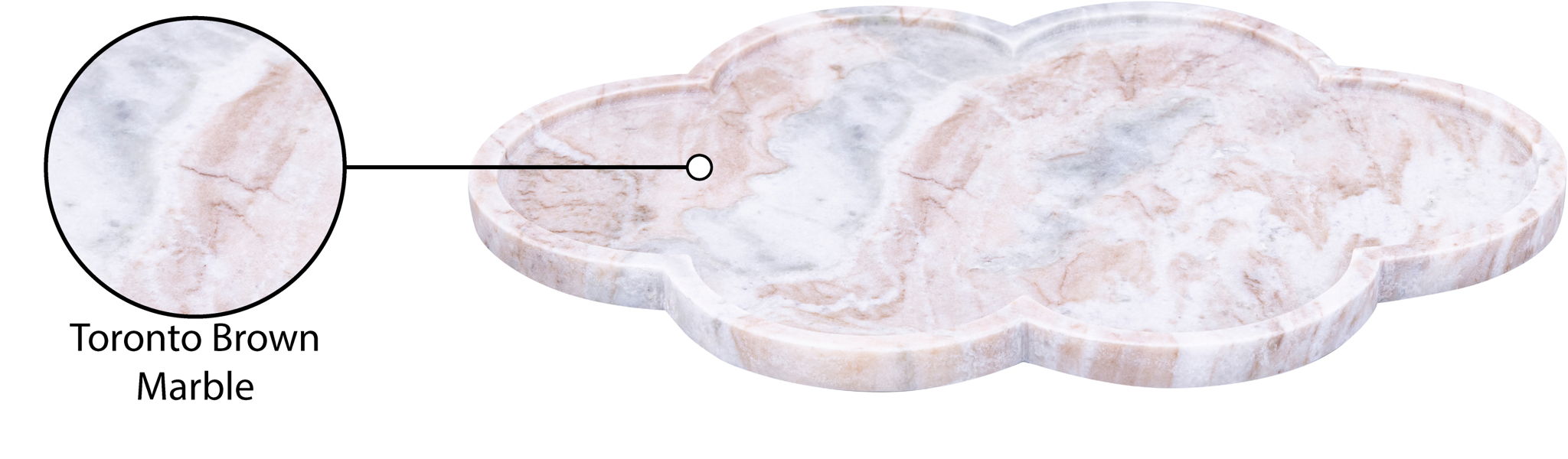 Rimini - Marble Clover Shaped Tray