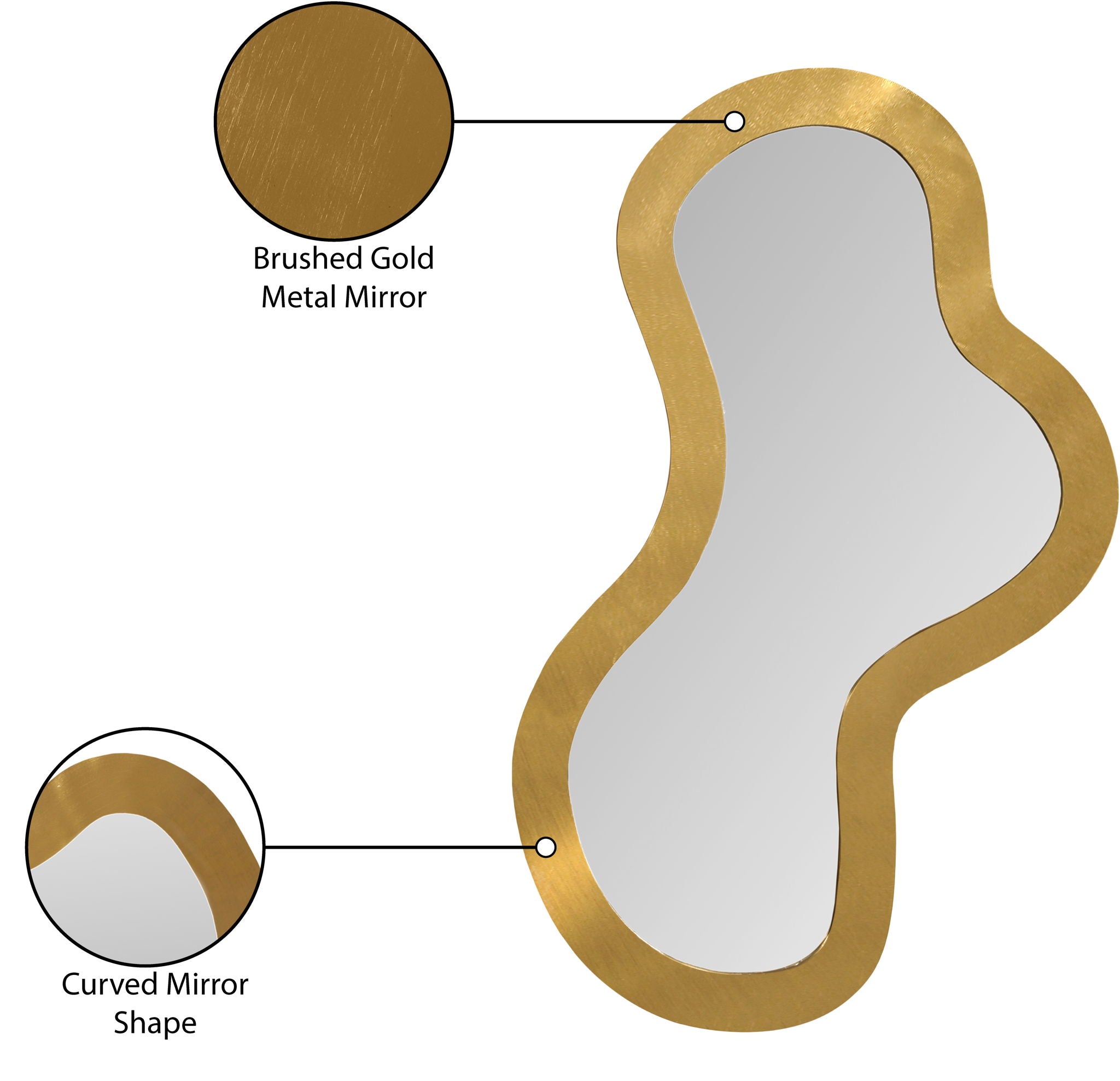 Oblique - Metal Frame Mirror