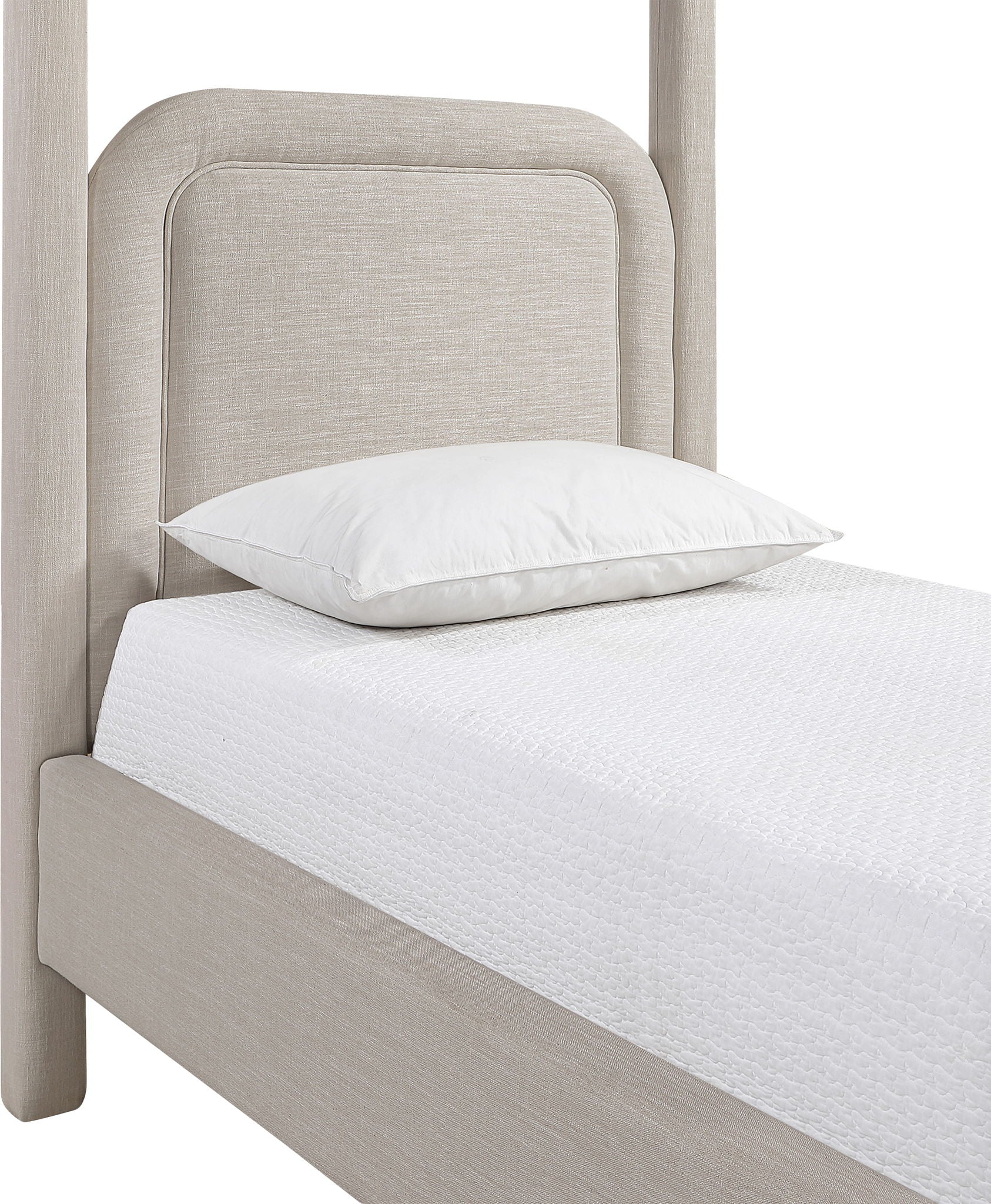 Salina - Linen Textured Fabric Upholstered Bed