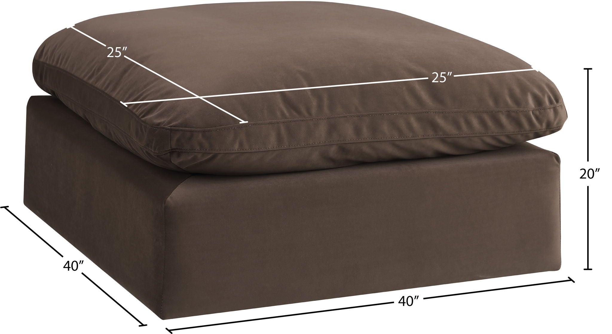 Comfy - Velvet Ottoman